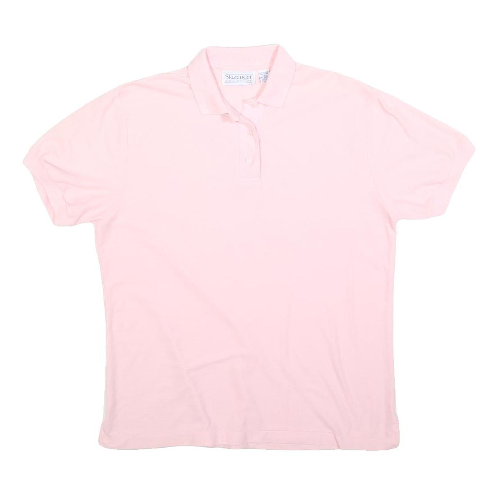 SLAZENGER Womens Pink Polo Shirt XL Cotton Blend Short Sleeve Basic Refurbished - N/A refurbished available on Cerqular