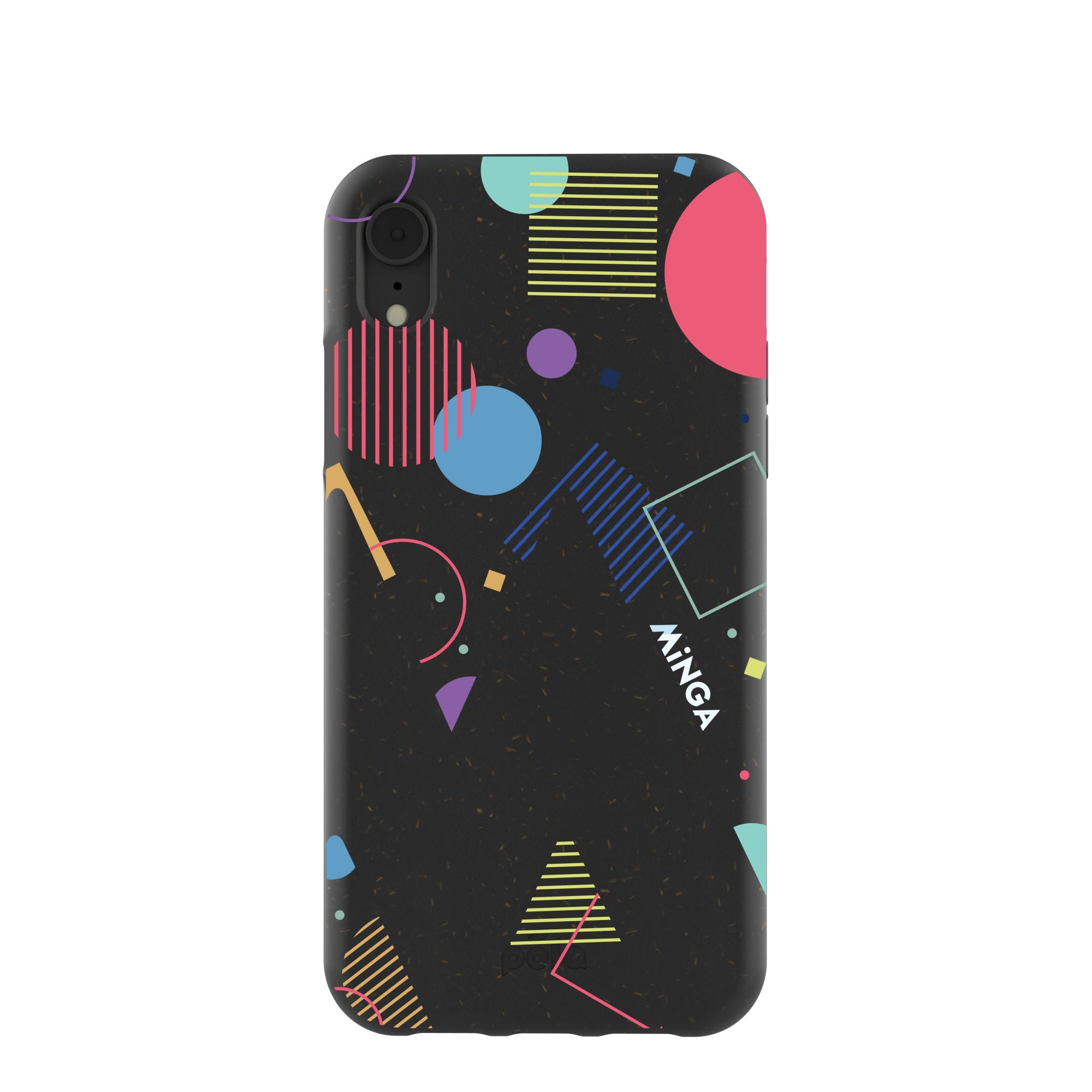 Black Minga Party iPhone XR Case Refurbished - Pela Case refurbished available on Cerqular