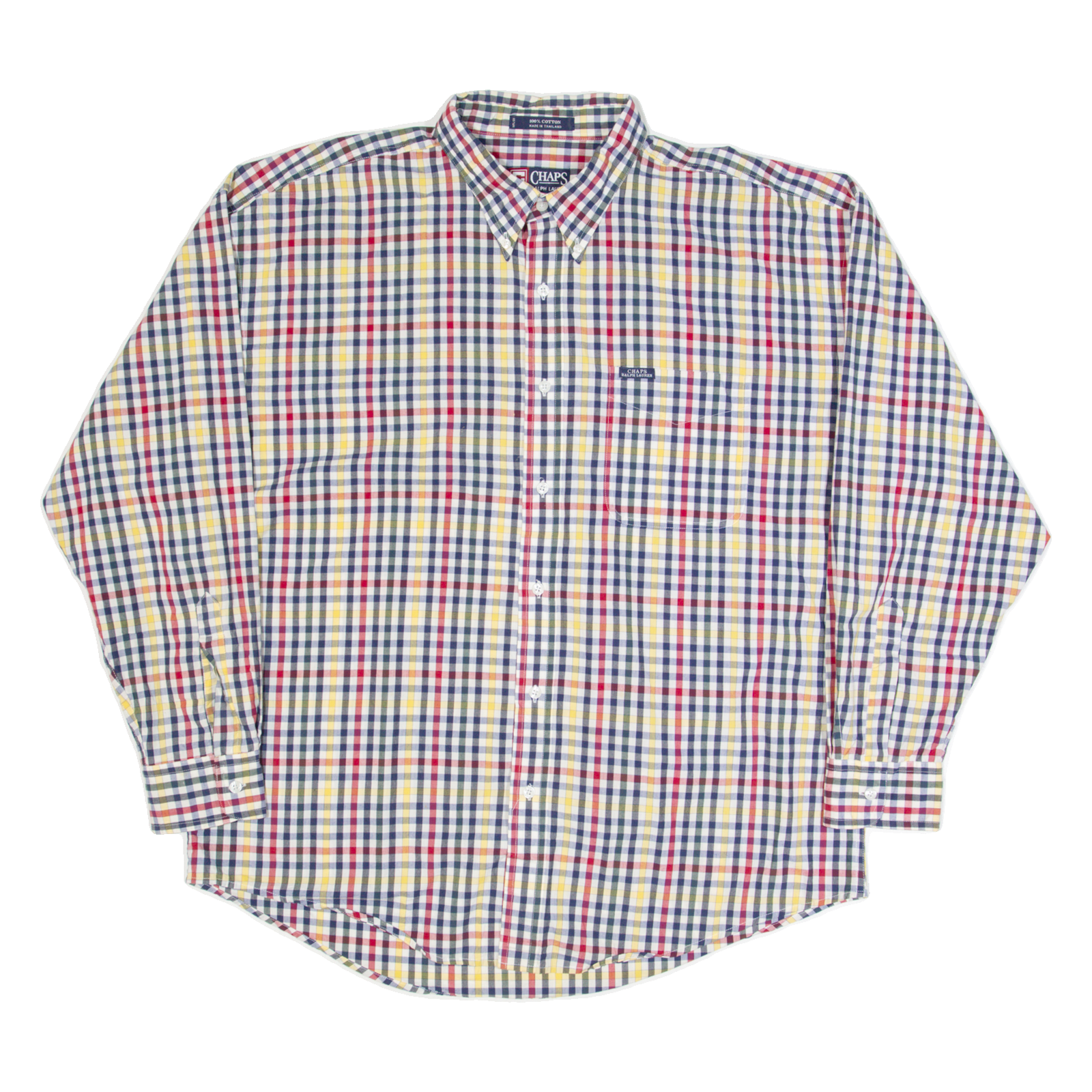 CHAPS RALPH LAUREN Mens Shirt Red Check Long Sleeve XL Refurbished - N/A refurbished available on Cerqular
