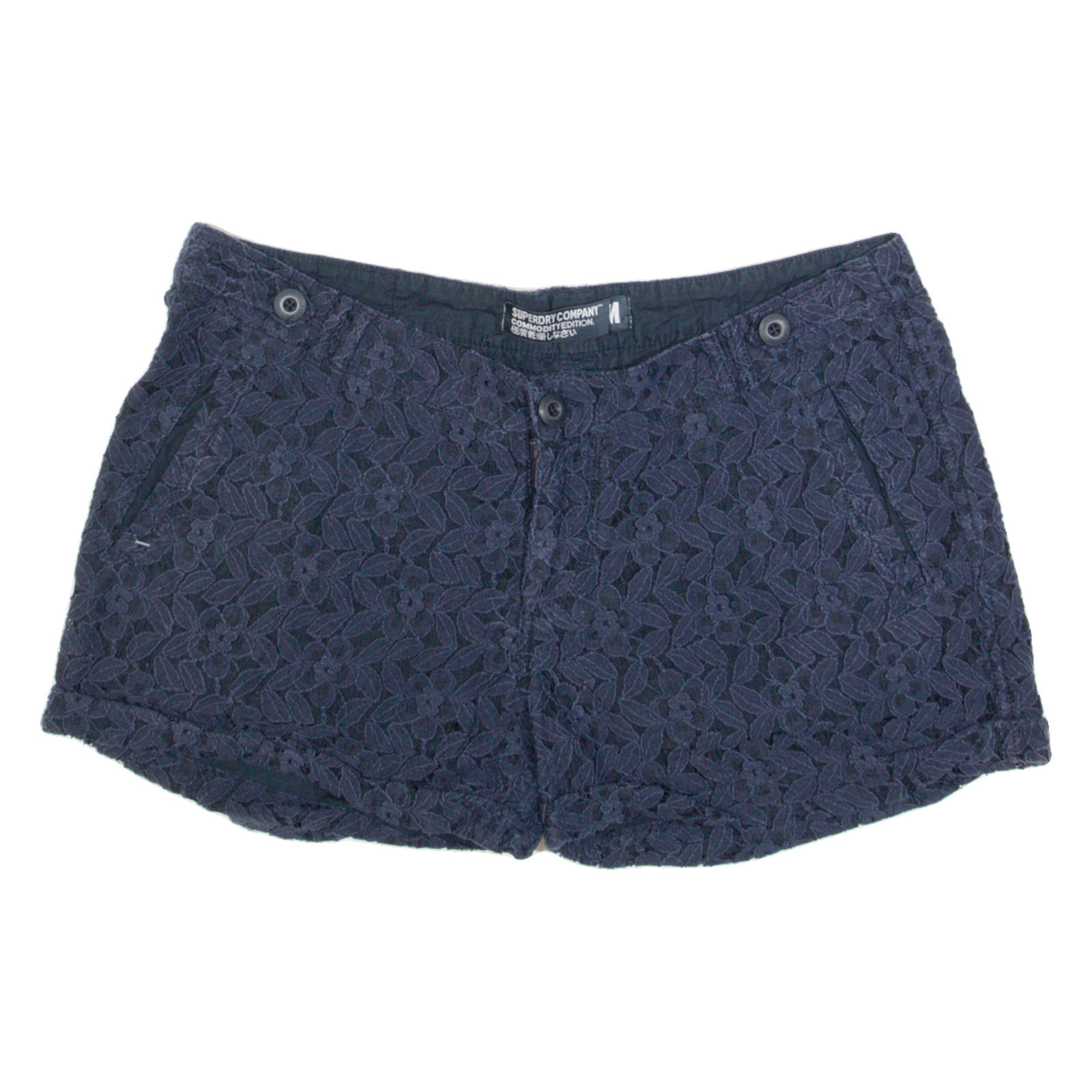 SUPERDRY Womens Chino Shorts Blue M W32 Refurbished - N/A refurbished available on Cerqular