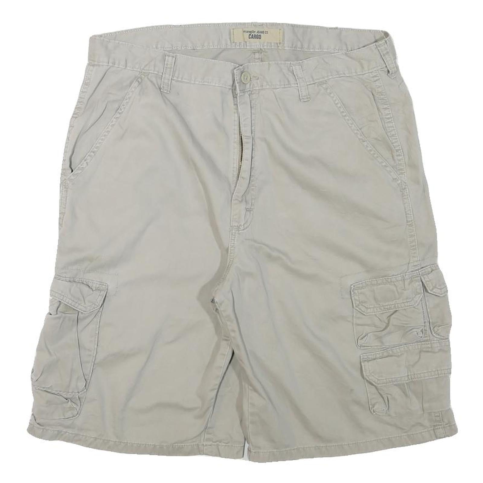 WRANGLER Mens Beige Cargo Casual Shorts XL W34 Cotton Blend Refurbished - N/A refurbished available on Cerqular