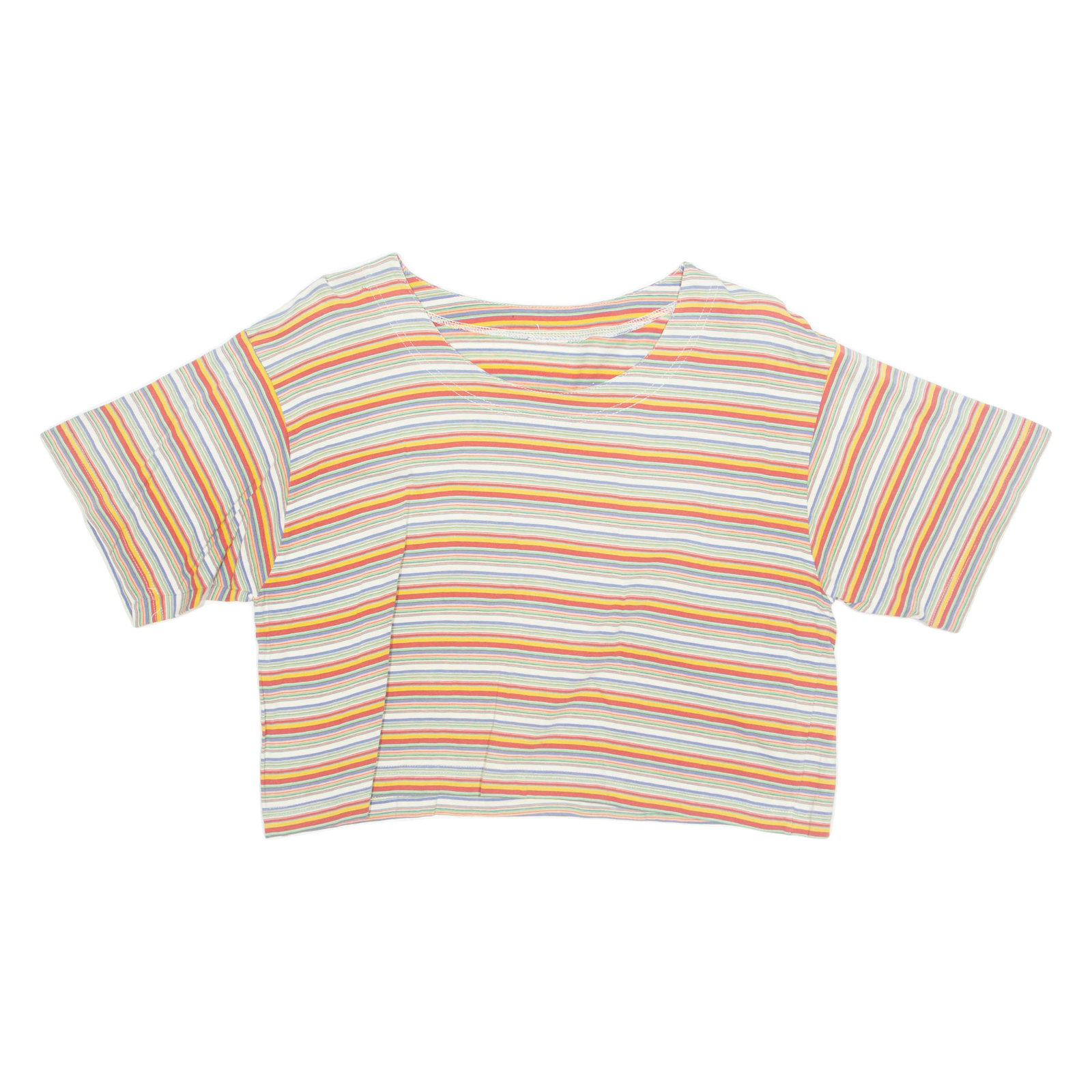Womens Cropped Shirt Red Striped L Refurbished - N/A refurbished available on Cerqular