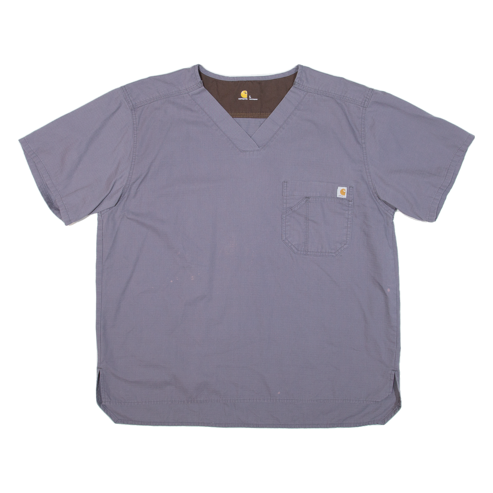 CARHARTT Womens T-Shirt Grey V-Neck L Refurbished - N/A refurbished available on Cerqular
