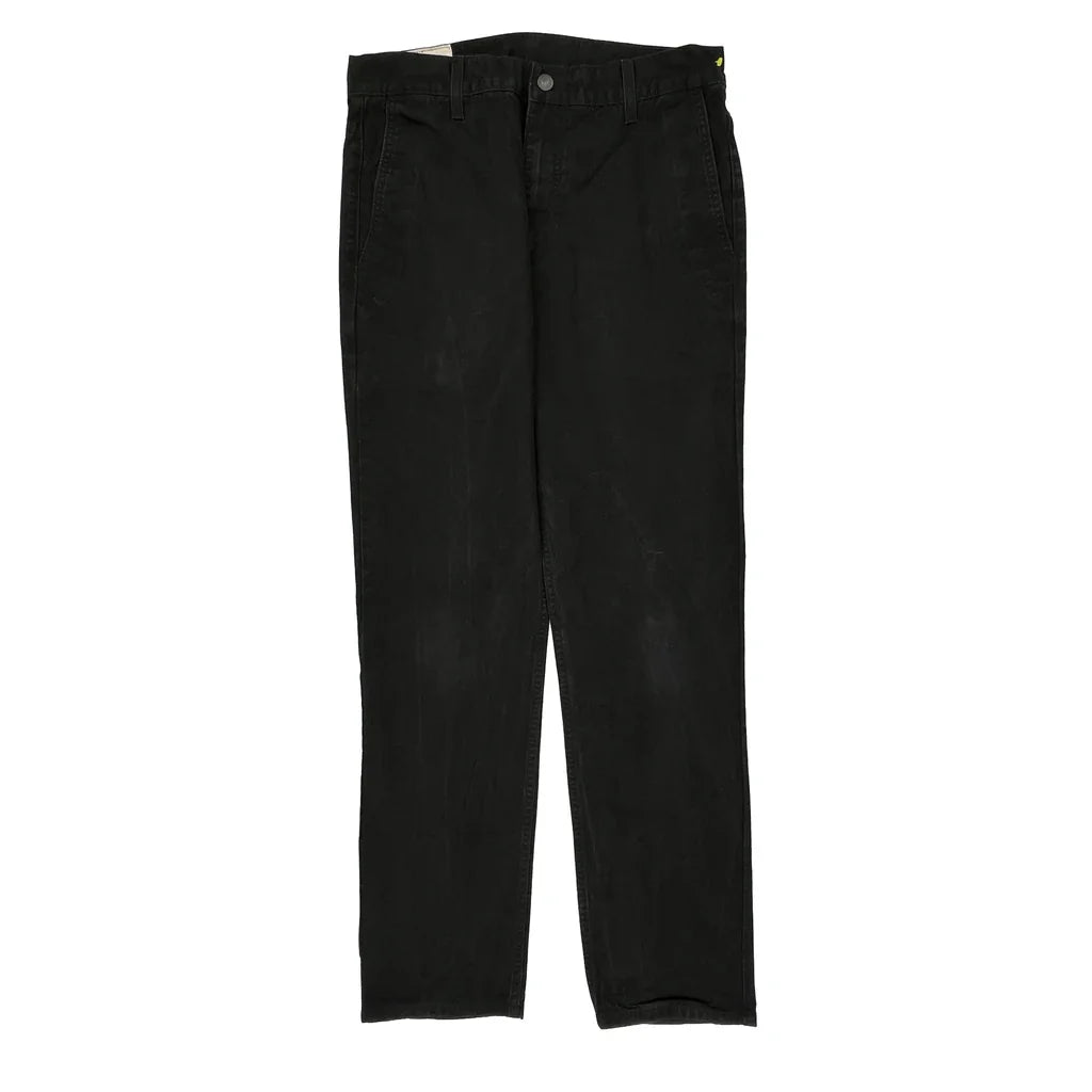 Levis Trousers - 32W 30L Black Cotton Refurbished - Thrifted (note: this is a term often used to describe second- refurbished available on Cerqular