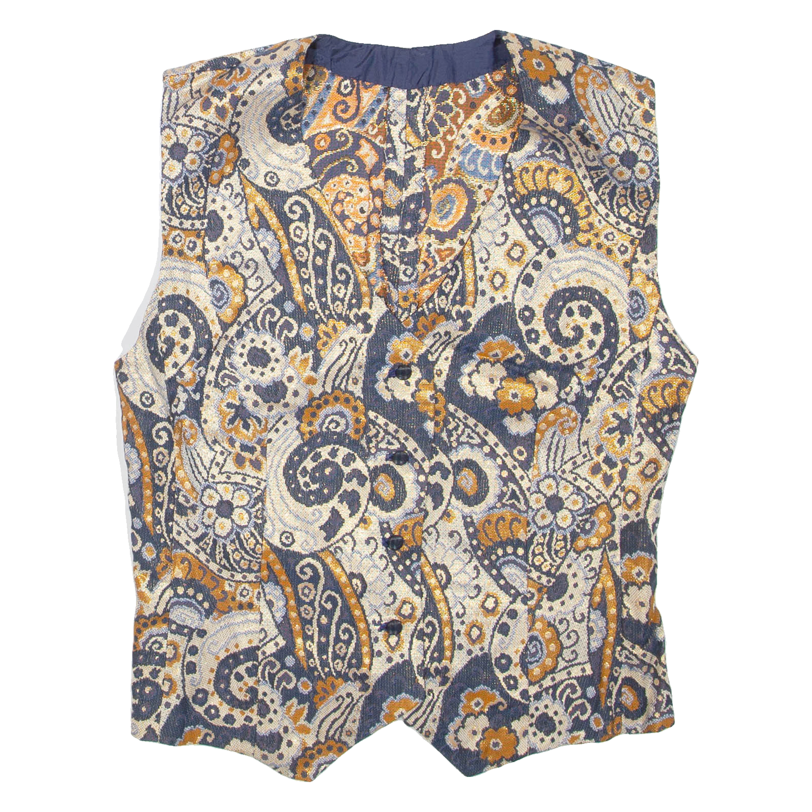 Womens Waistcoat Blue Crazy Pattern M Refurbished - N/A refurbished available on Cerqular