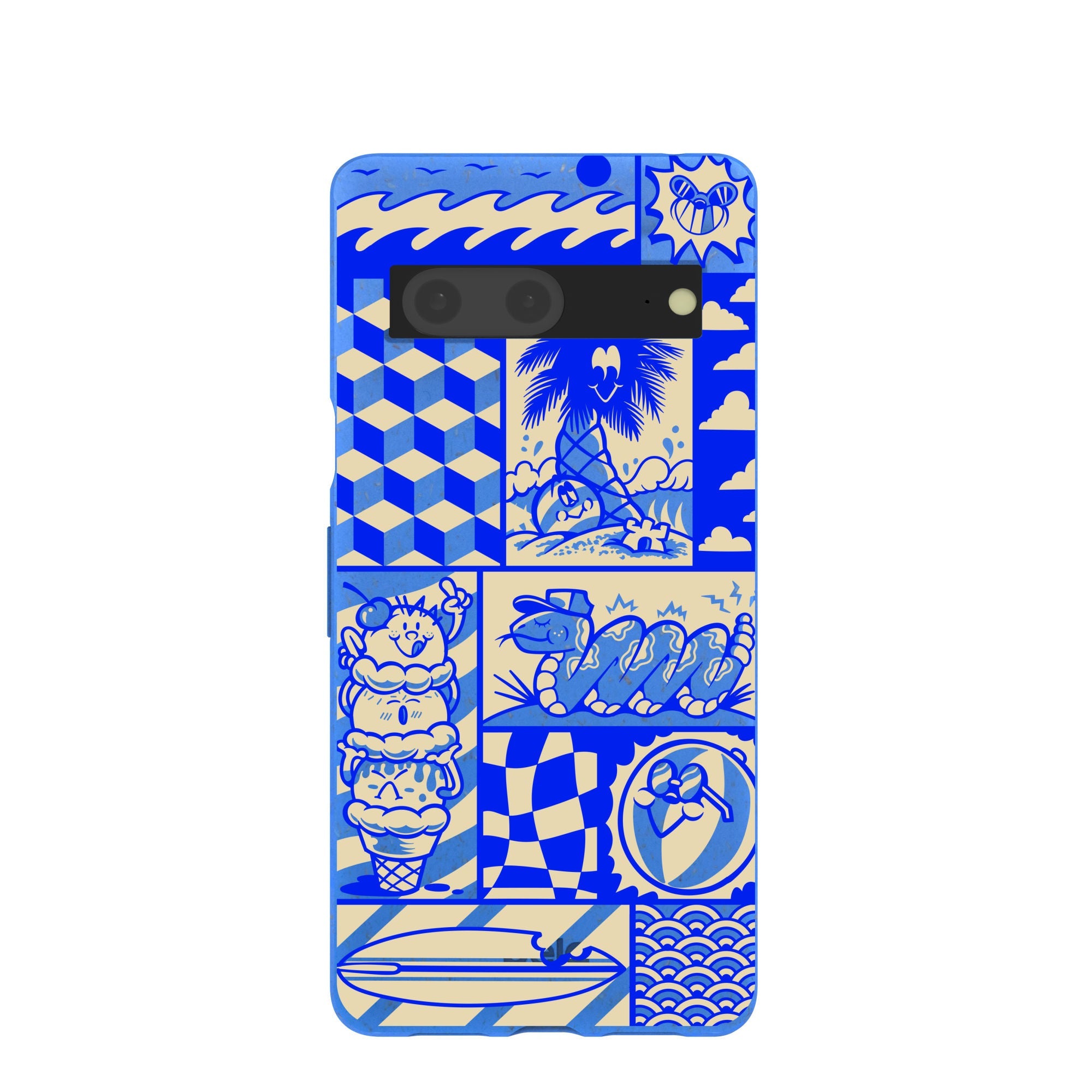 Buy Electric Blue Summer Blues Google Pixel 7 Case Refurbished - $80.00 Electric Blue Summer Blues Google Pixel 7 Case Refurbished - Pela Case refurbished available on Cerqular