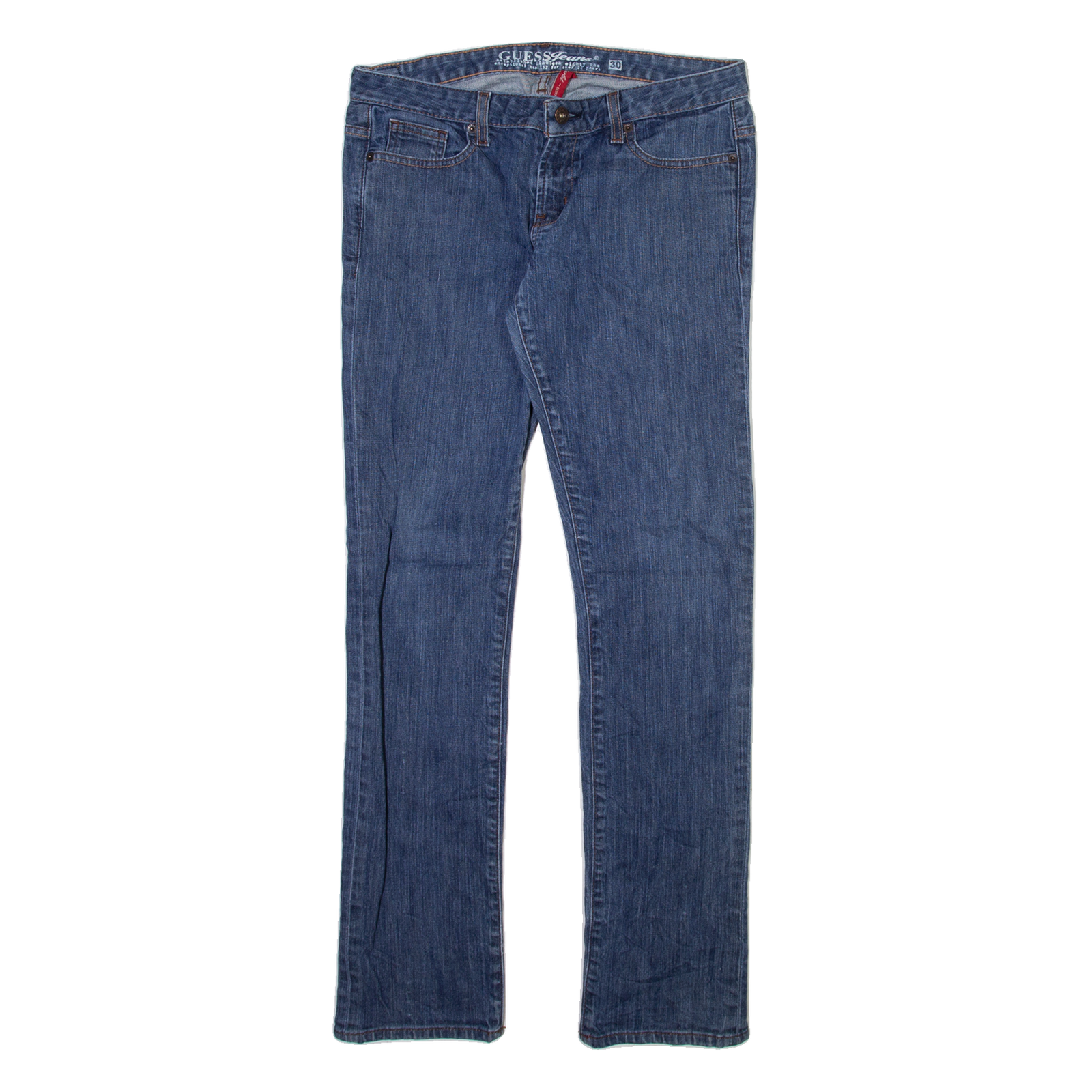 GUESS Womens Jeans Blue Slim Straight W30 L31 Refurbished - N/A refurbished available on Cerqular
