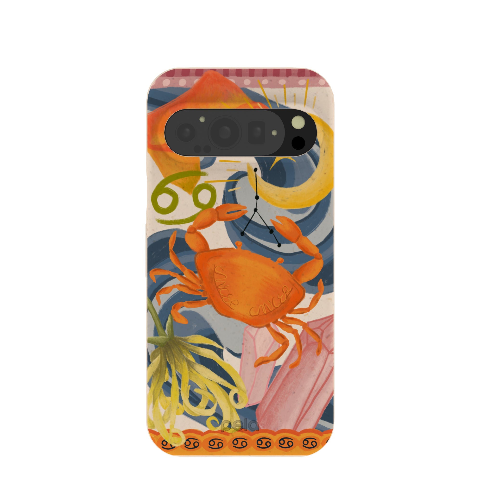 Seashell Cancer Crab Google Pixel 9/9 Pro Case Refurbished - Pela Case refurbished available on Cerqular