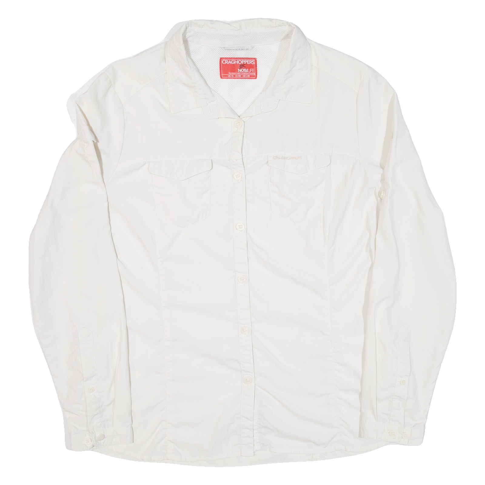 Womens Plain Shirt Beige Long Sleeve UK 14 Refurbished - N/A refurbished available on Cerqular