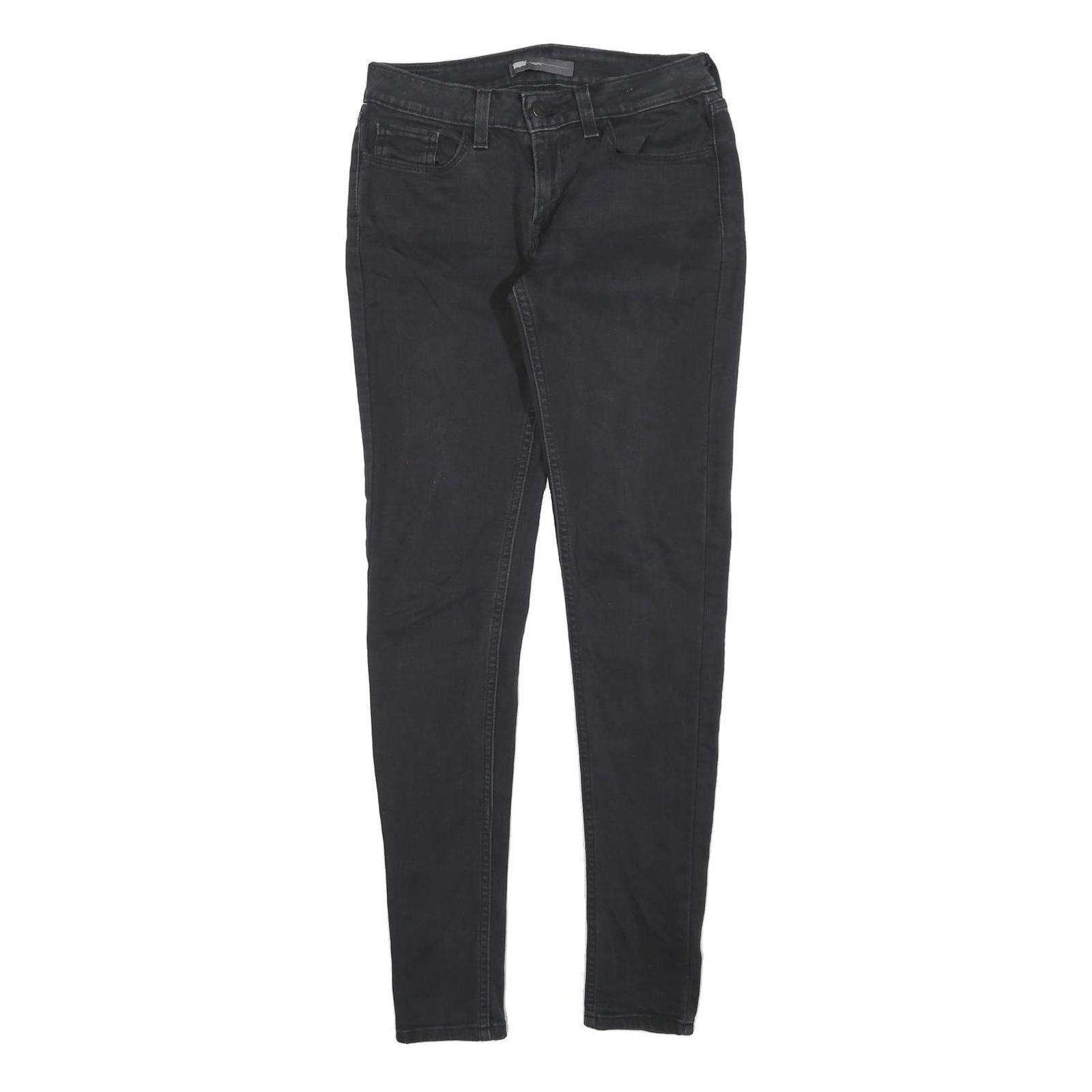 LEVI'S Womens Jeans Black Slim Skinny Denim Rinse W28 L32 Zip Cotton Blend Refurbished - N/A refurbished available on Cerqular