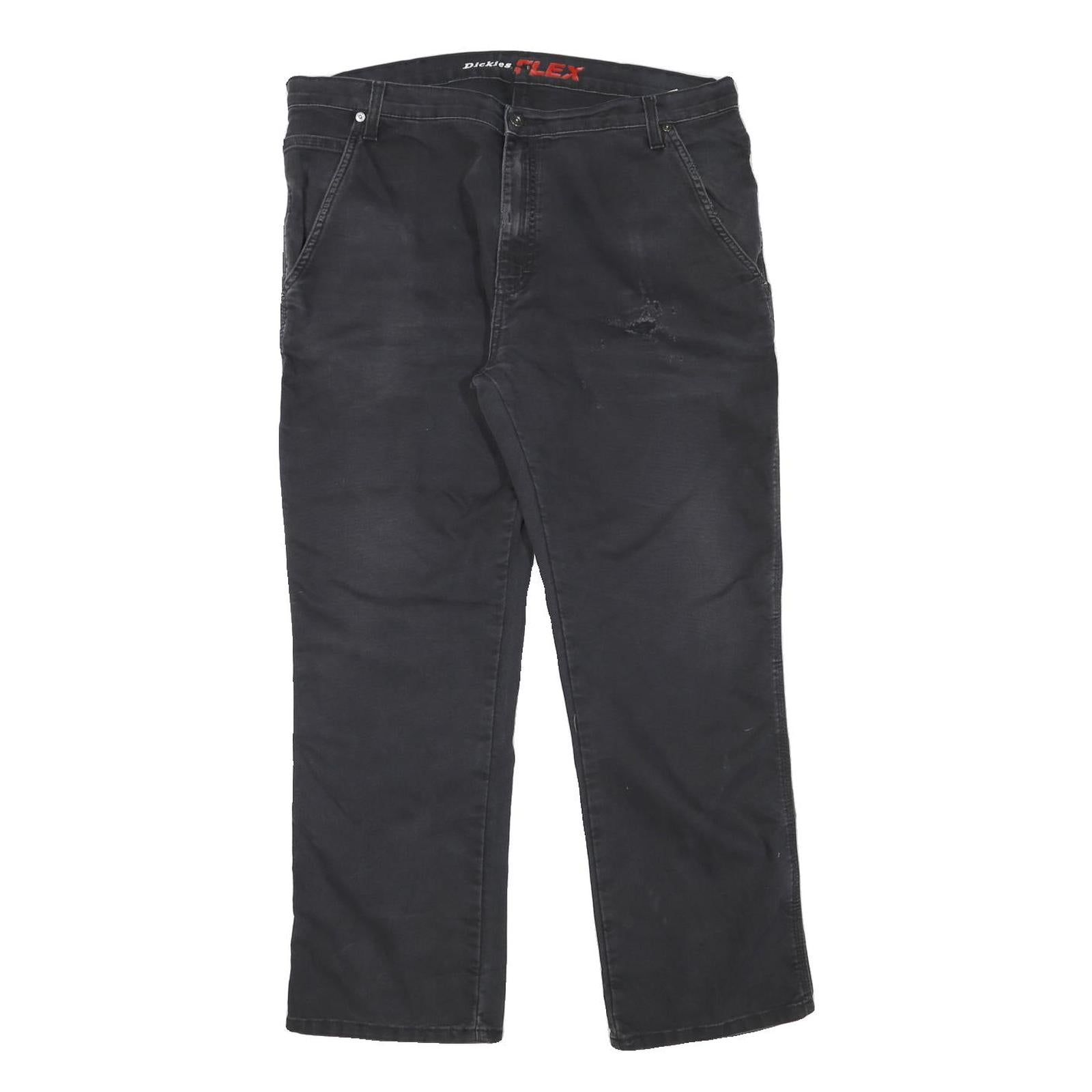DICKIES Mens Cotton Blend Black Regular Straight Trousers W36 L29 Workwear Refurbished - N/A refurbished available on Cerqular