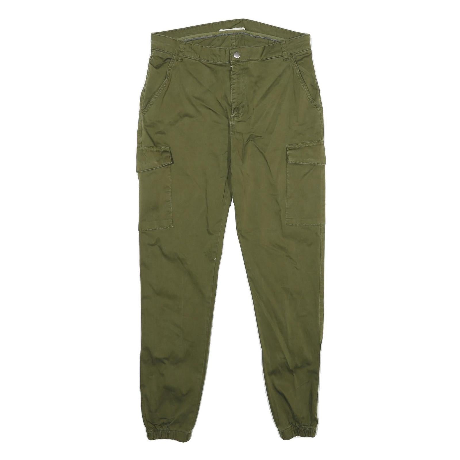 TALLY WEIJL Womens Cotton Blend Olive Slim Relaxed Cargo Trousers W32 L29 Refurbished - N/A refurbished available on Cerqular