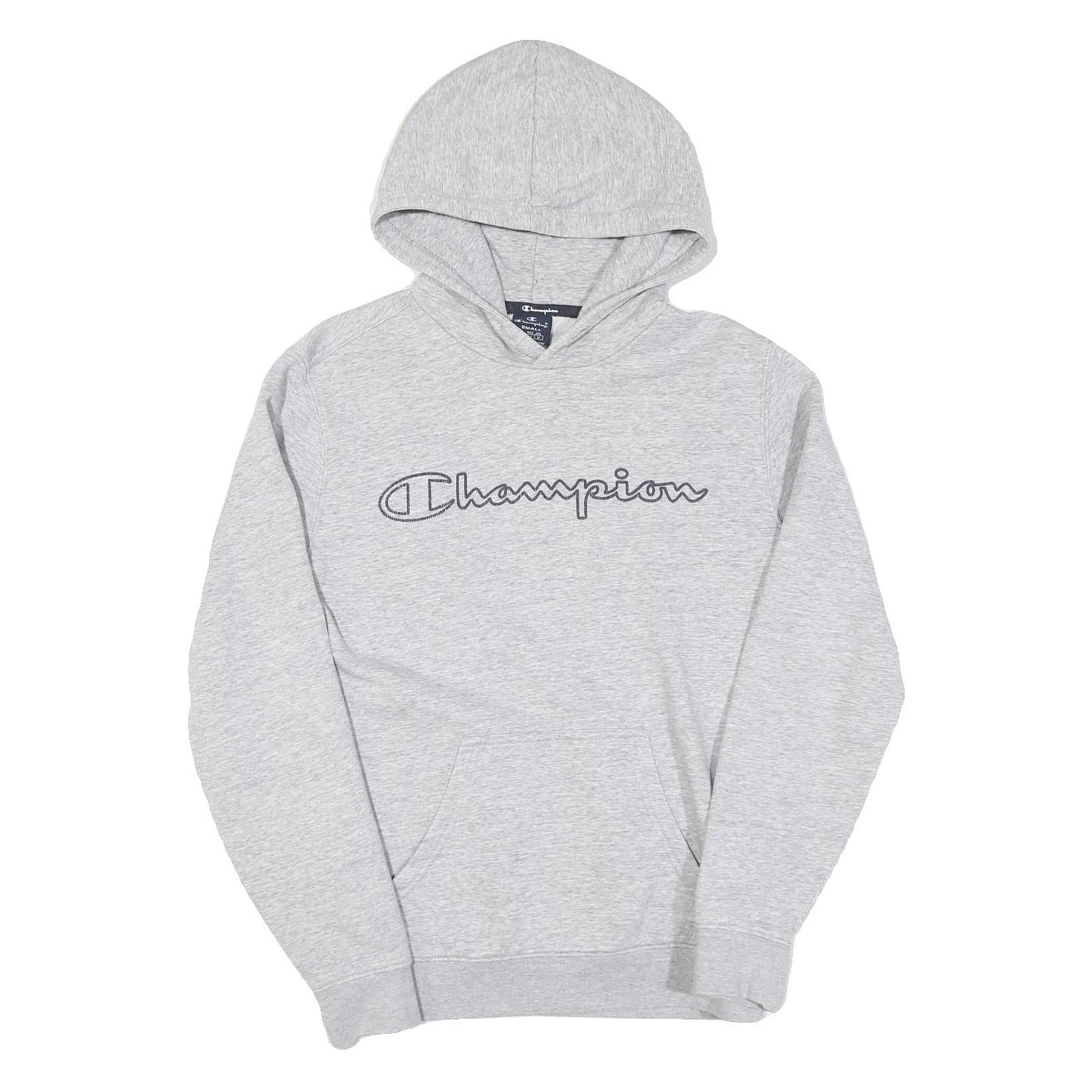 CHAMPION Mens Grey Hoodie S Cotton Pullover Casual Sports Sweatshirt Refurbished - N/A refurbished available on Cerqular