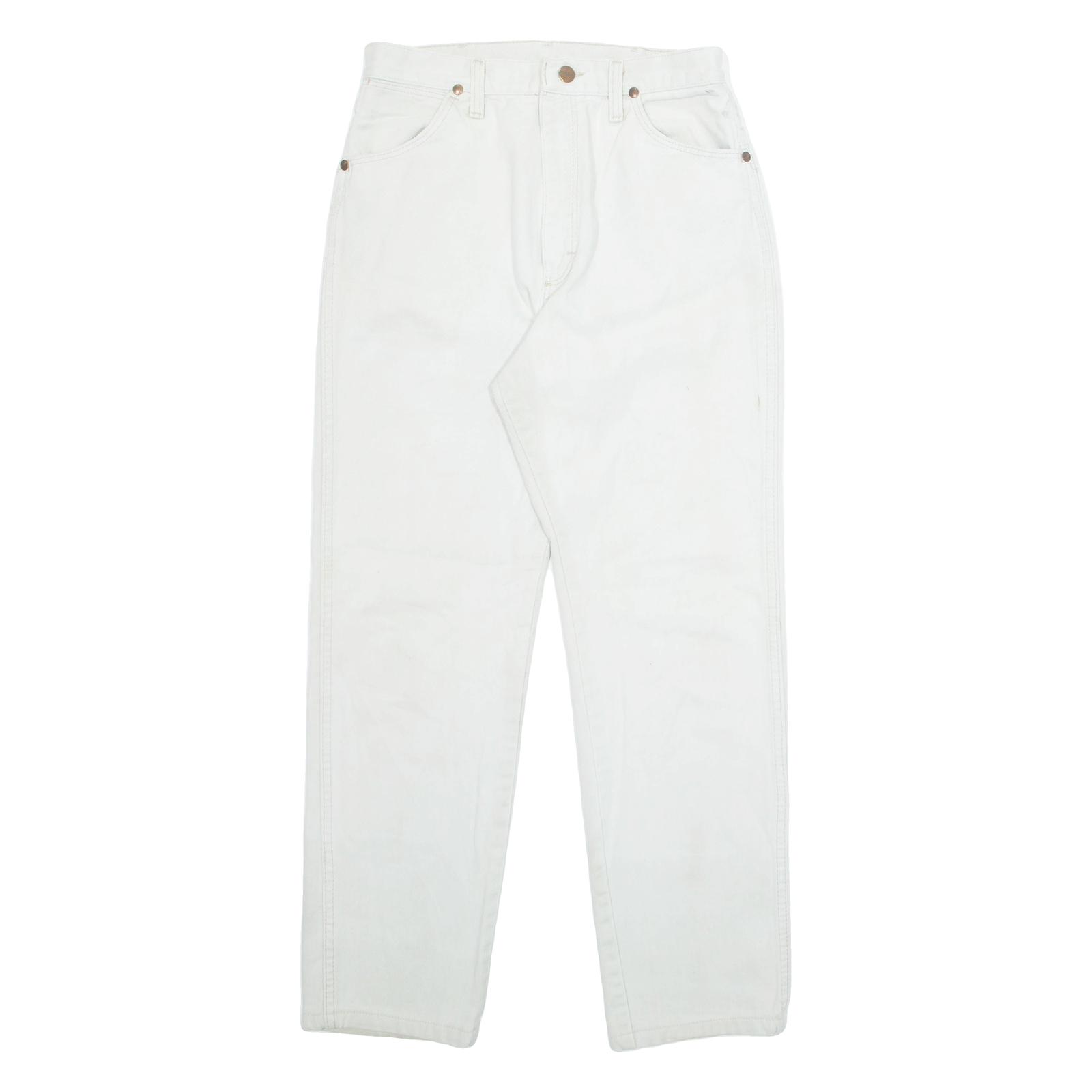 WRANGLER Mens Jeans White Regular Tapered W28 L29 Refurbished - N/A refurbished available on Cerqular