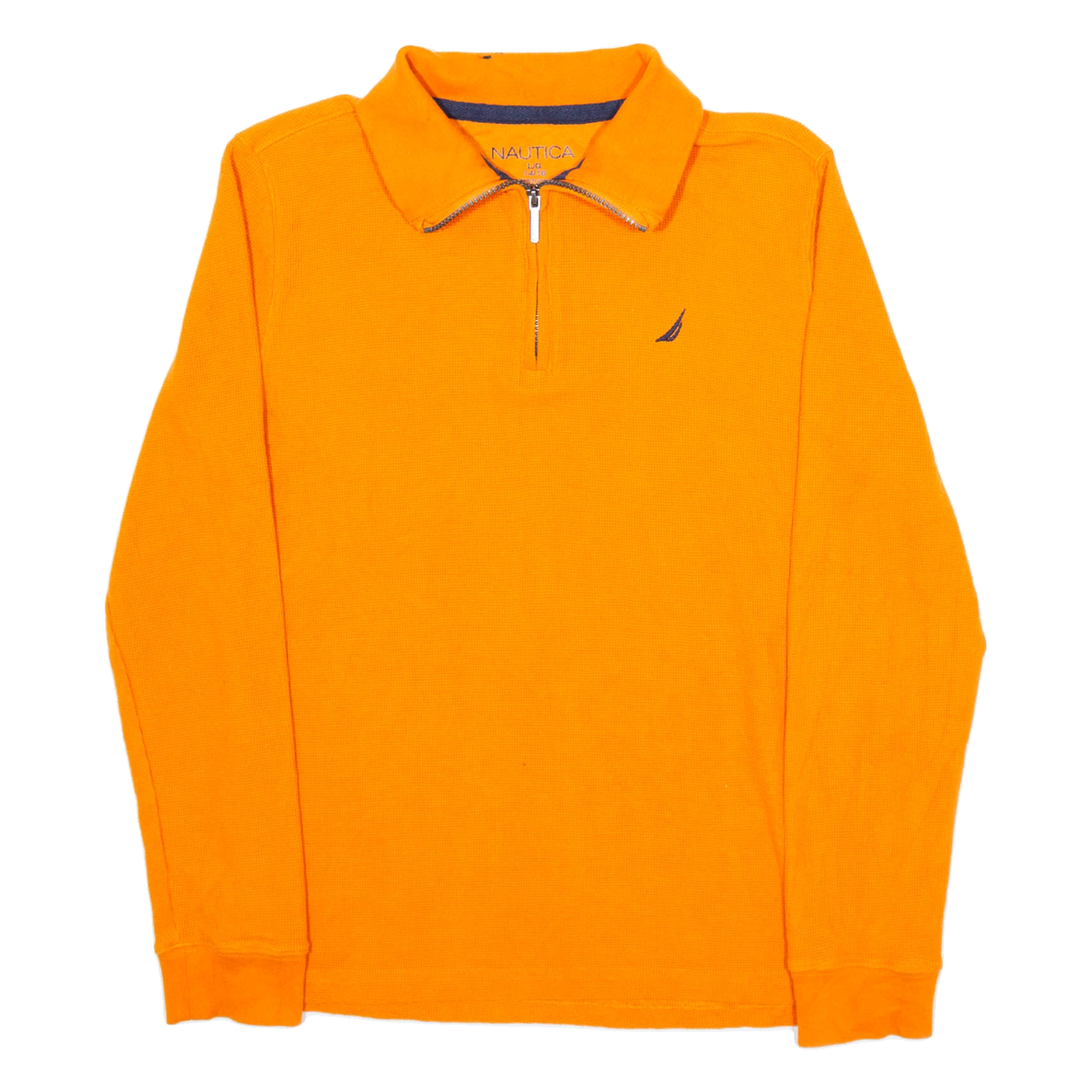 NAUTICA Mens Polo Shirt Orange Long Sleeve L Refurbished - N/A refurbished available on Cerqular