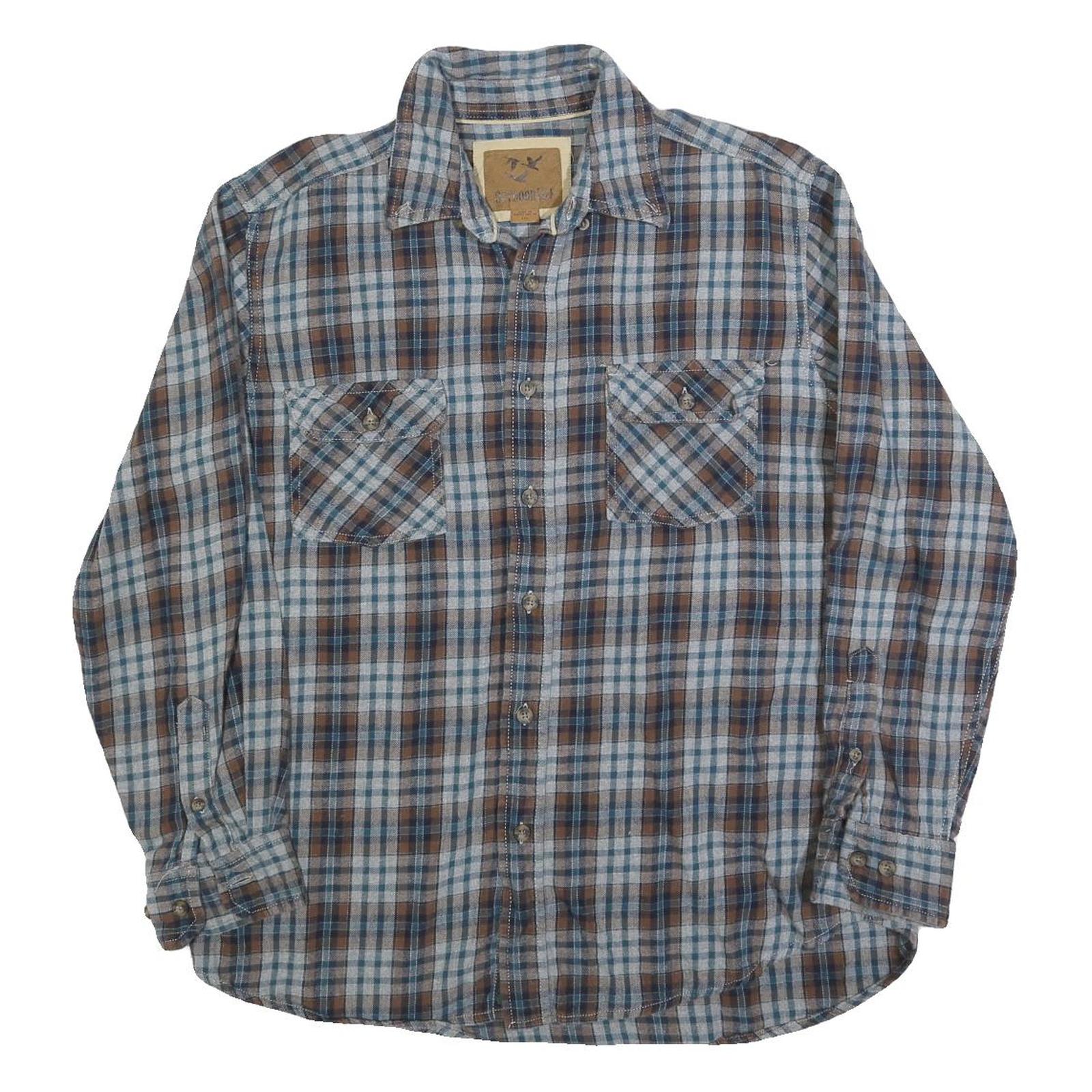 Buy OUTDOOR LIFE Mens Blue & Brown Check Shirt L Cotton Blend Long Sleeve Button Refurbished - $19.49 OUTDOOR LIFE Mens Blue & Brown Check Shirt L Cotton Blend Long Sleeve Button Refurbished - N/A refurbished available on Cerqular