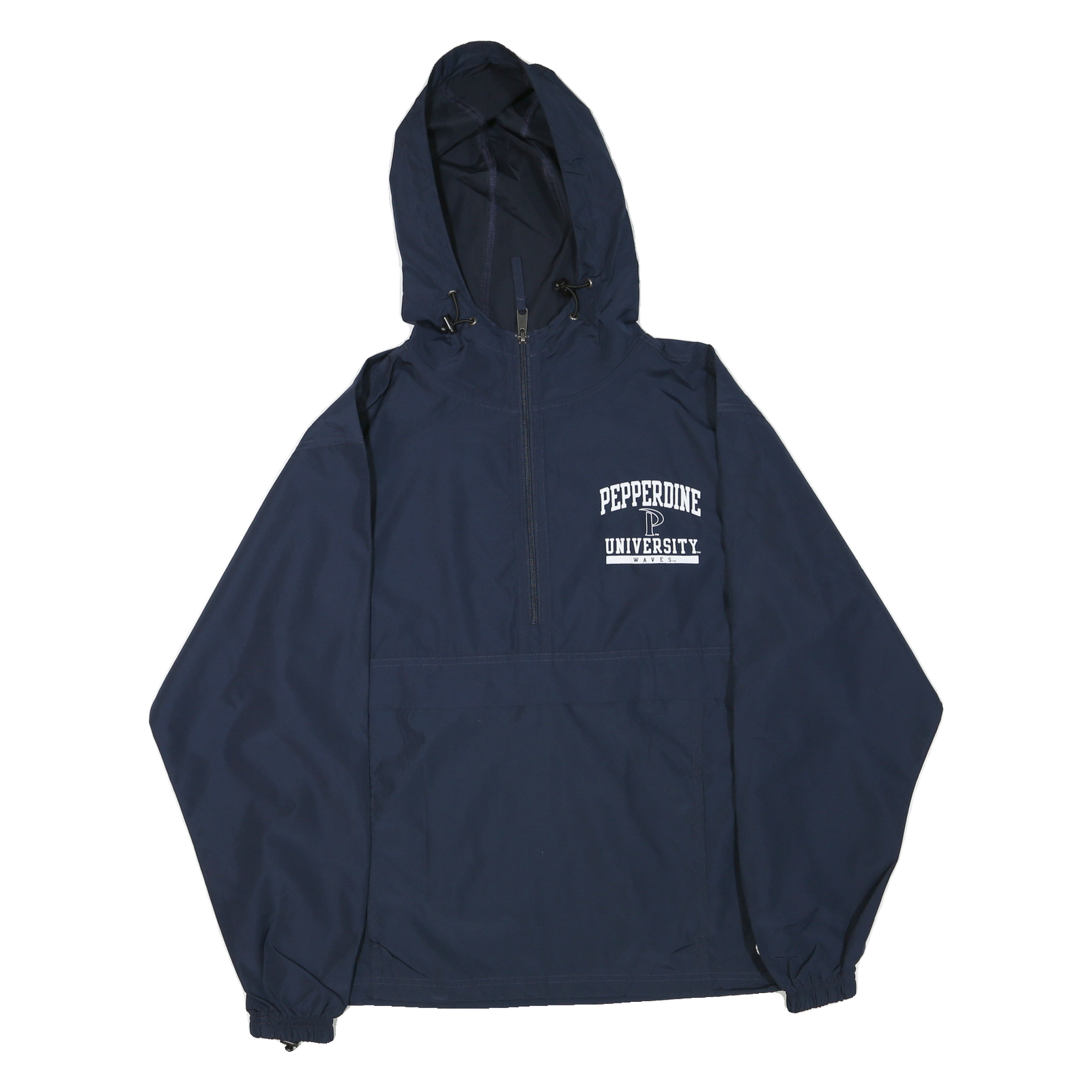 CHAMPION Mens Navy Blue Windbreaker XS Polyester University Printed Zip Jacket Refurbished - N/A refurbished available on Cerqular