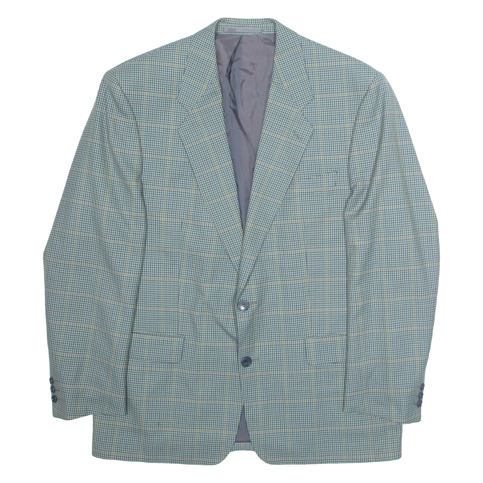 Mens Blazer Jacket Blue Houndstooth L Refurbished - N/A refurbished available on Cerqular