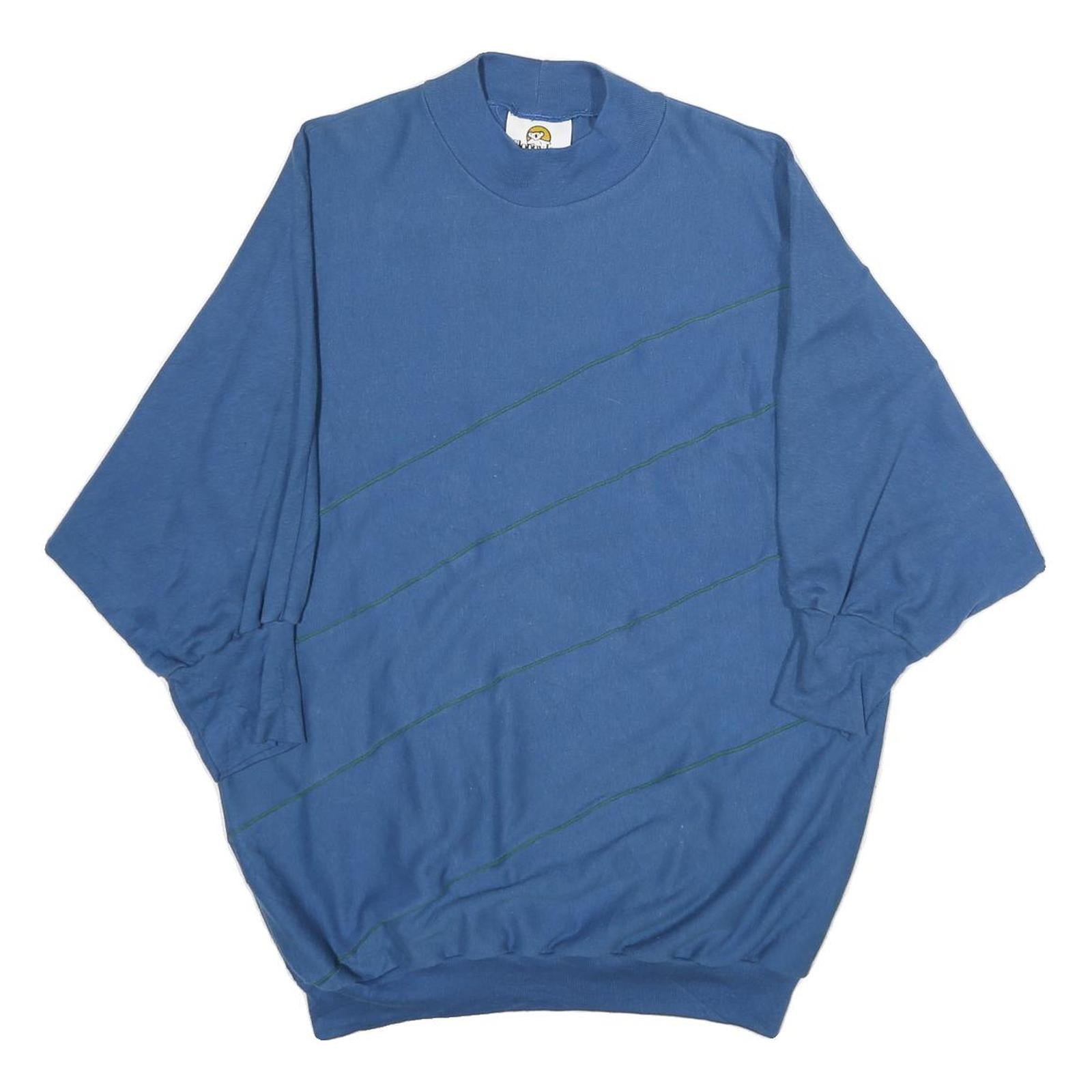 SLOPPY JOE'S Womens Blue Cotton Blend Sweatshirt One Size Crew Neck Casual Refurbished - N/A refurbished available on Cerqular