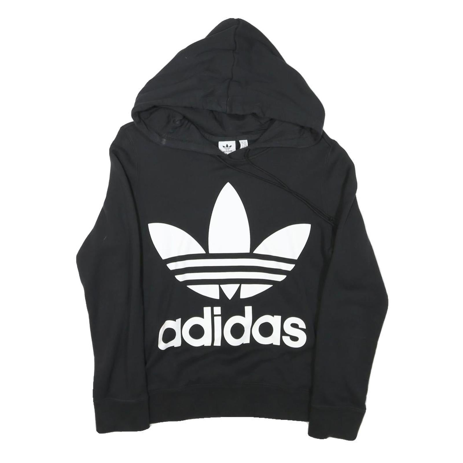 ADIDAS Womens Black Hoodie UK 6 Cotton Blend Comfortable Casual Pullover Refurbished - N/A refurbished available on Cerqular