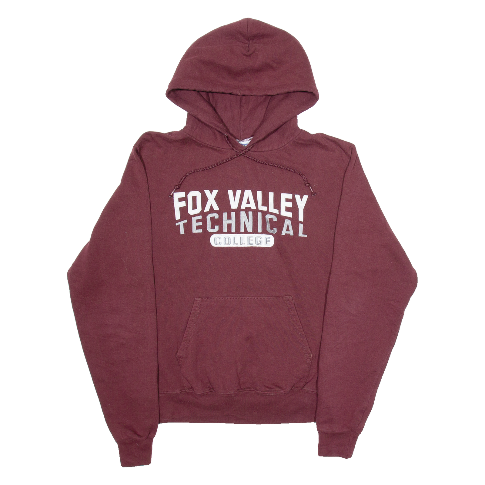CHAMPION Fox Walley Techical College Mens Maroon Hoodie USA S Refurbished - N/A refurbished available on Cerqular