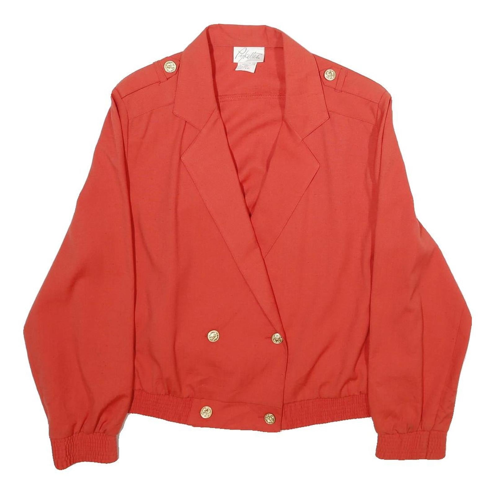 PYKETTES Womens Red Jacket Button UK 20 Polyester Blend Classic Elegant Design Refurbished - N/A refurbished available on Cerqular