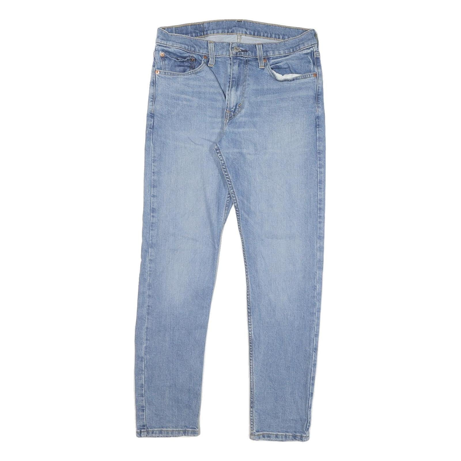 LEVI'S 512 Mens Slim Jeans Blue Denim Medium W32 L32 Classic Cotton Blend Zip Refurbished - N/A refurbished available on Cerqular