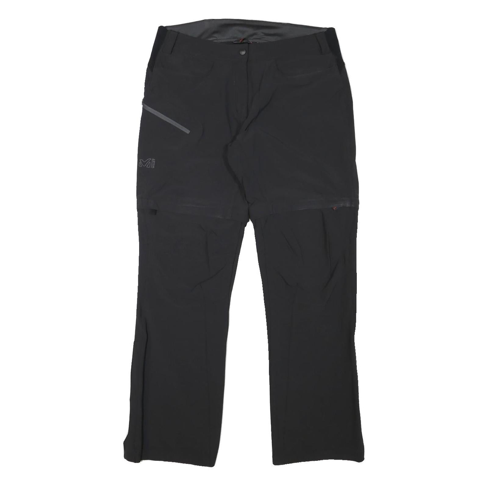 MILLET Womens Black Regular Fit Straight Trousers W32 L30 Outdoor Zip Closure Refurbished - N/A refurbished available on Cerqular
