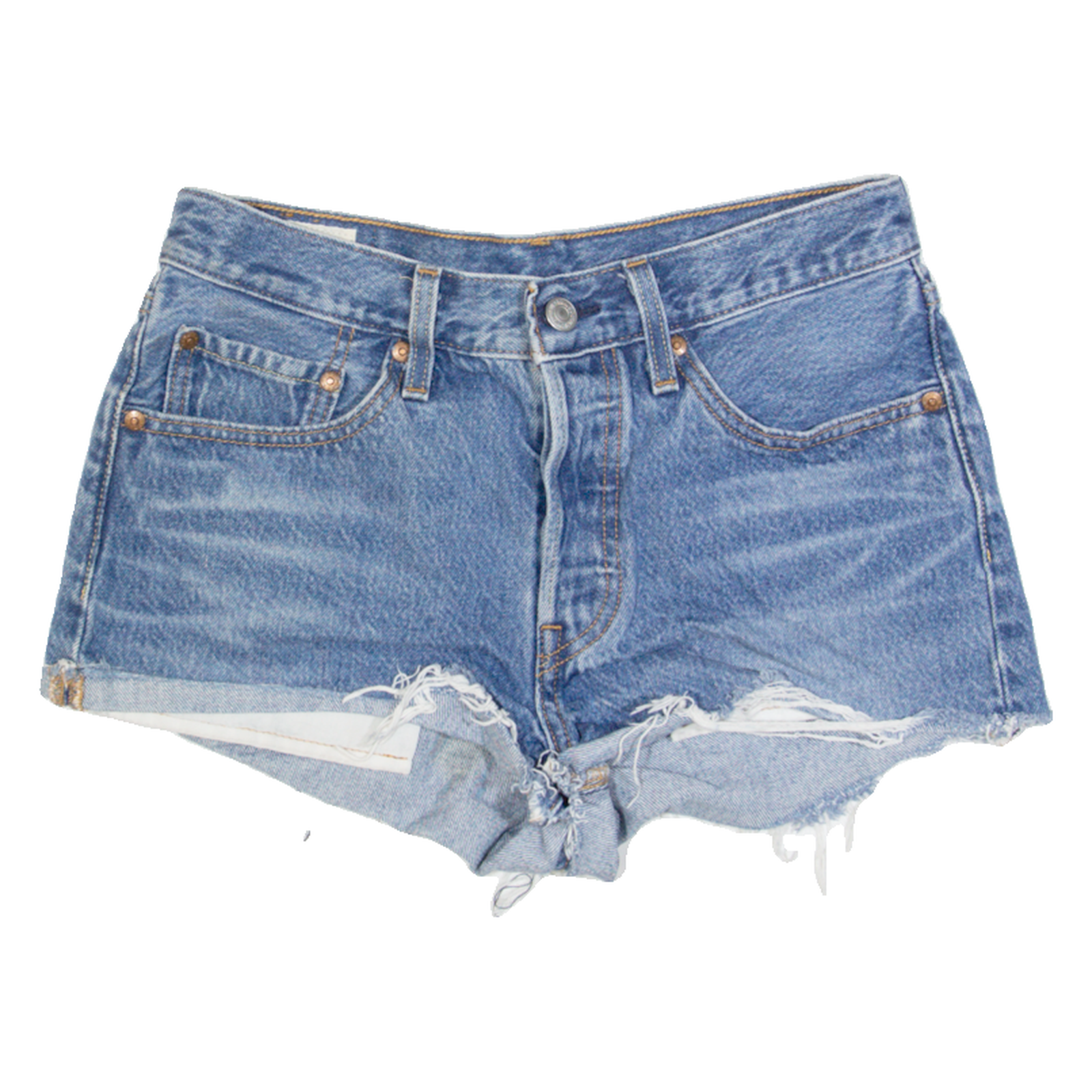 LEVI'S 501 BIG E Womens Denim Shorts Blue S W26 Refurbished - N/A refurbished available on Cerqular