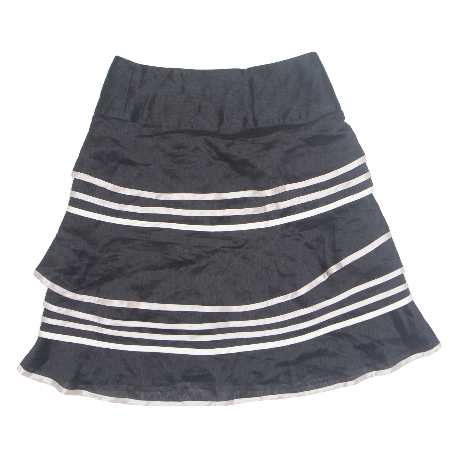 REISS Womens Skater Skirt Black Short Silk UK 6 Refurbished - N/A refurbished available on Cerqular