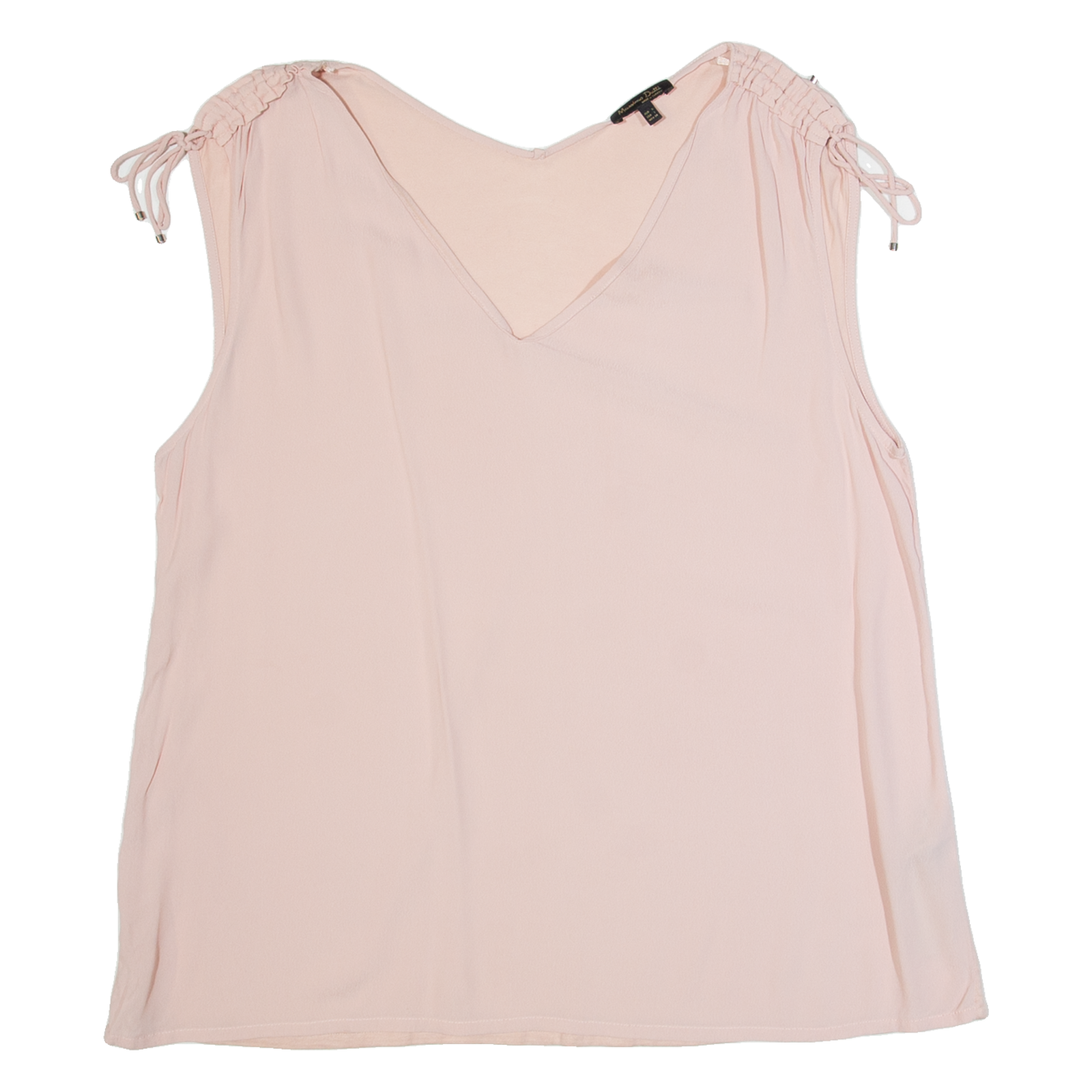 MASSIMO DUTTI Womens Vest Pink V-Neck Sleeveless L Refurbished - N/A refurbished available on Cerqular