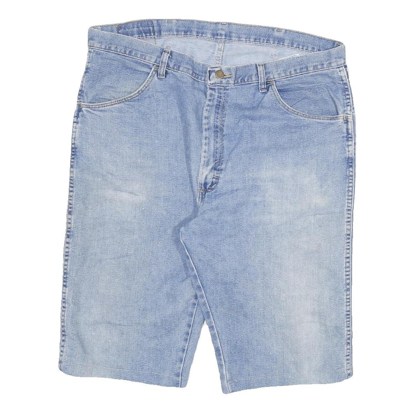 WRANGLER Mens Denim Shorts Light Blue XL W36 Classic Cotton Blend Casual Refurbished - N/A refurbished available on Cerqular