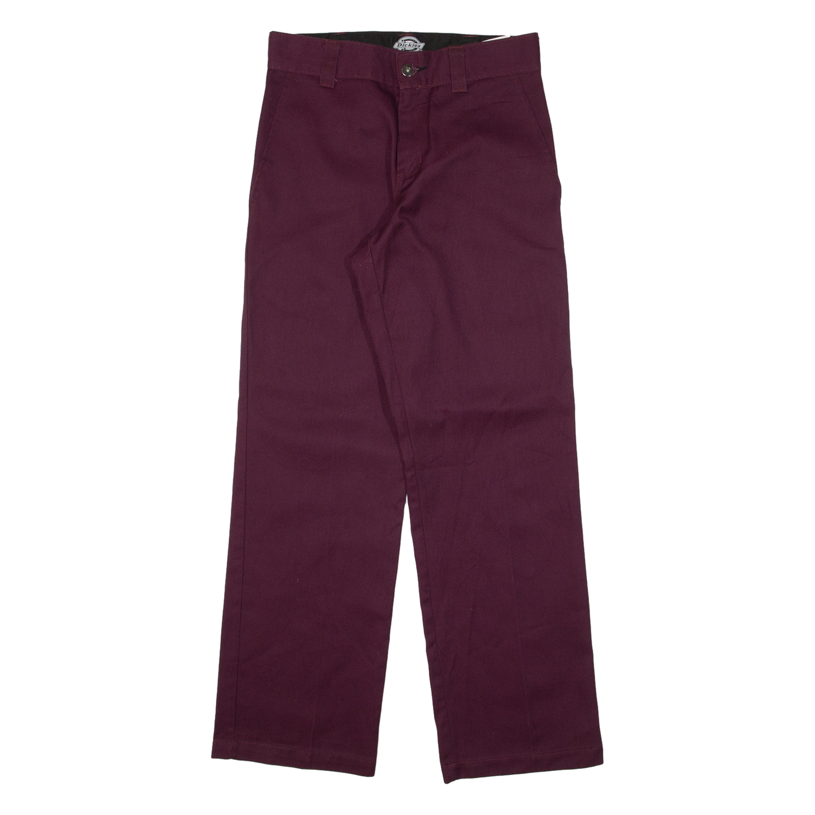 DICKIES Mens Trousers Maroon Regular Straight W28 L30 Refurbished - N/A refurbished available on Cerqular