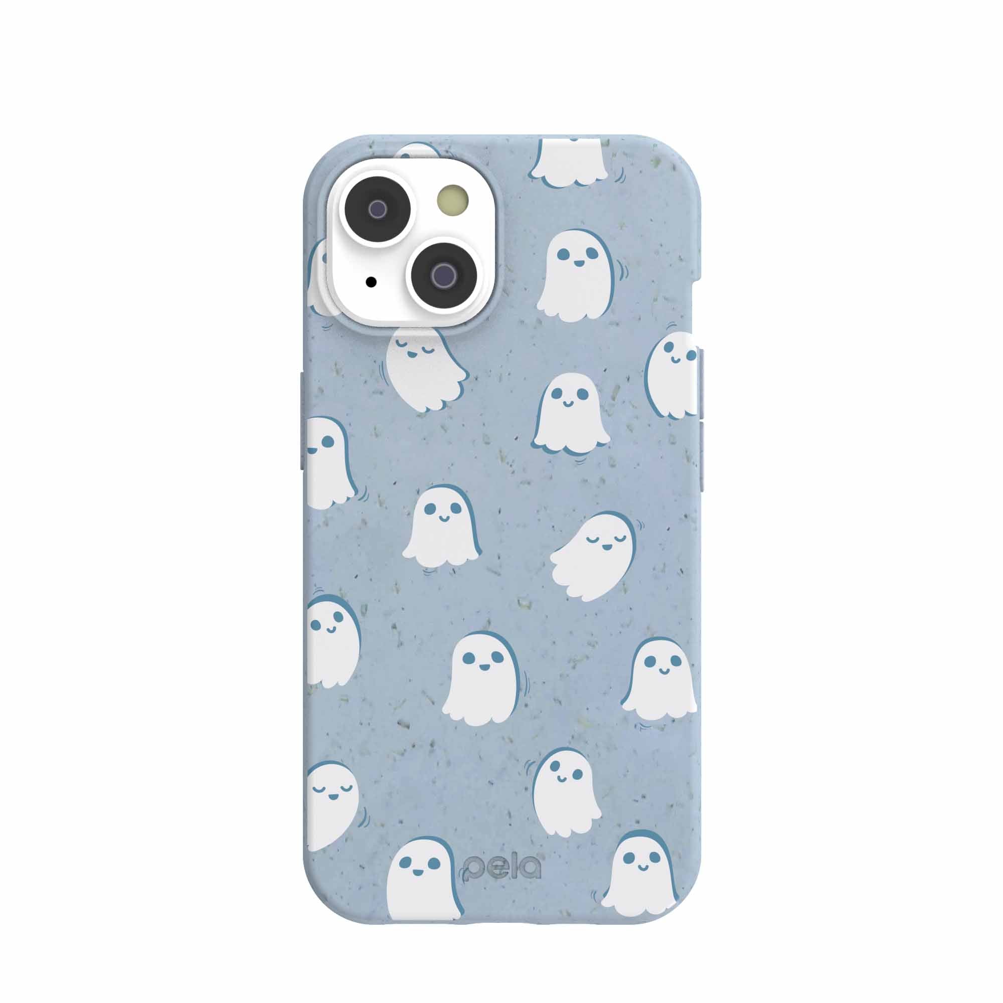 Powder Blue Ghostly iPhone 14/16e Case Refurbished - Pela Case refurbished available on Cerqular