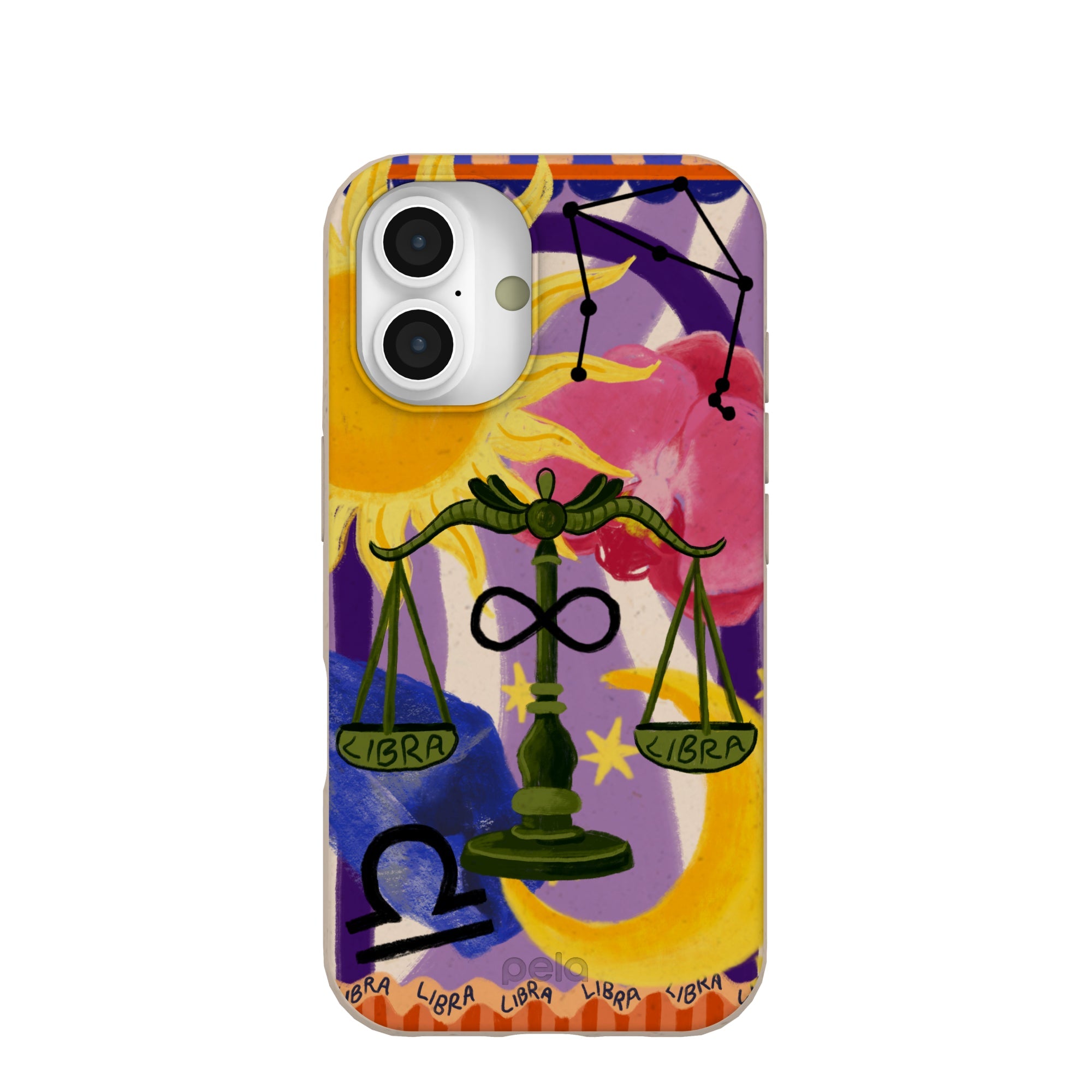 Seashell Libra Scale iPhone 16 Case Refurbished - Pela Case refurbished available on Cerqular