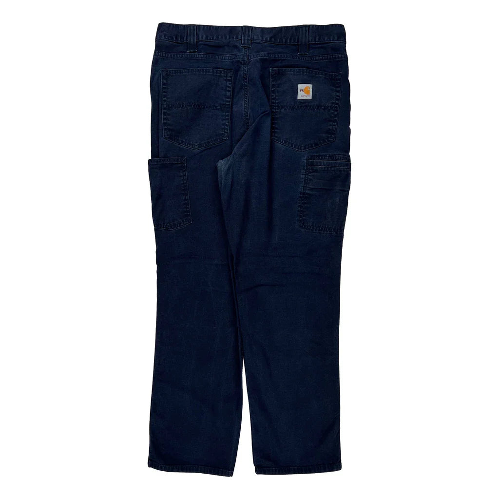 Buy Carhartt Carpenter Trousers - 34W 32L Navy Cotton Refurbished - $64.31 Carhartt Carpenter Trousers - 34W 32L Navy Cotton Refurbished - Thrifted (note: this is a term often used to describe second- refurbished available on Cerqular