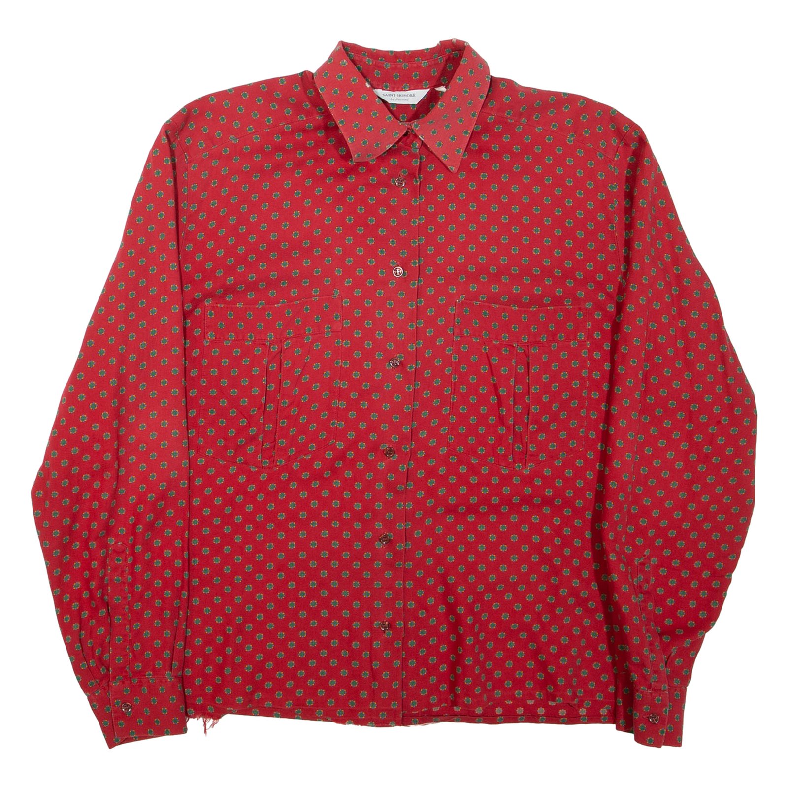 SAINT HONORE Womens Shirt Red Spotted Long Sleeve L Refurbished - N/A refurbished available on Cerqular