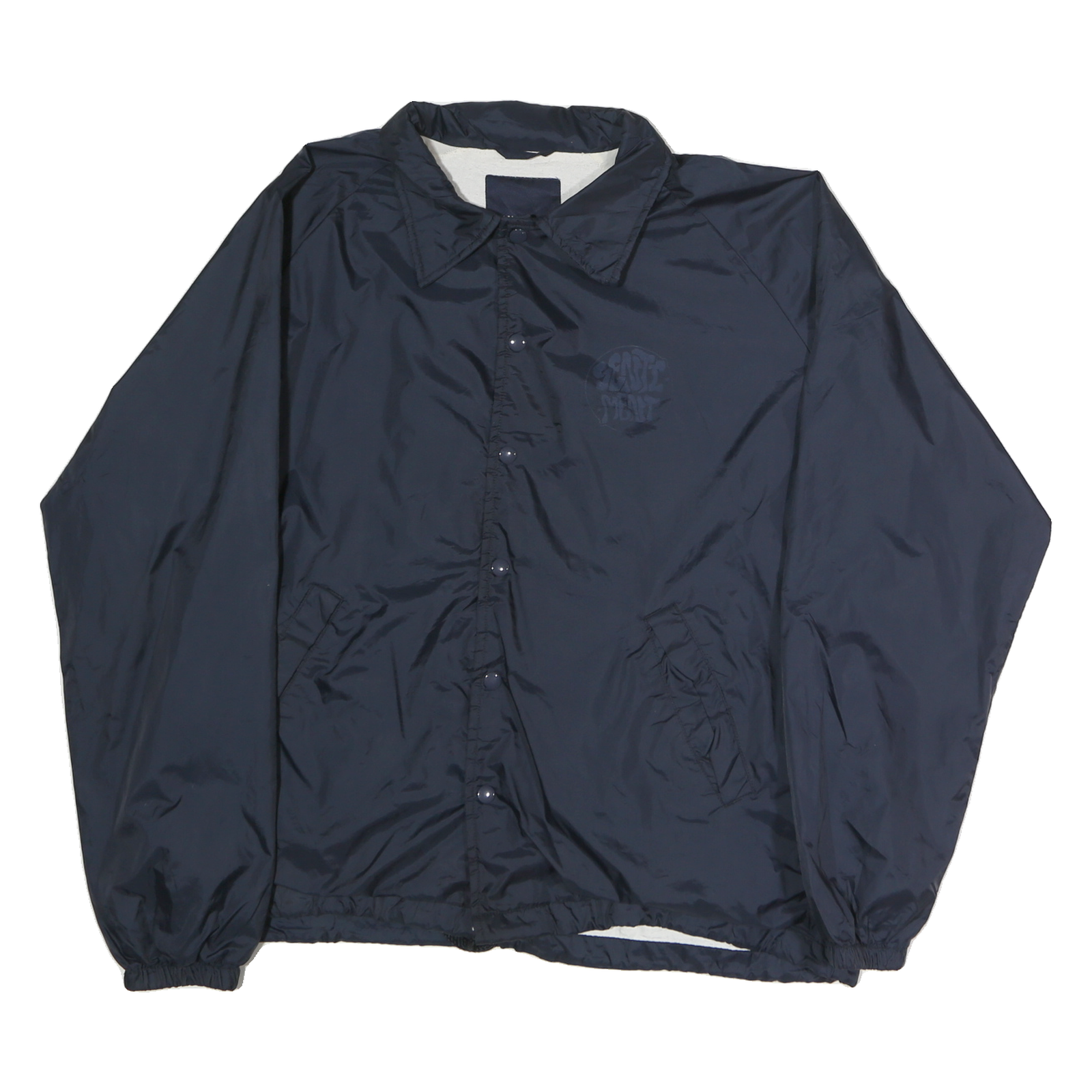 LANDMARK Mens Navy Blue Classic Jacket L Polyester Plain Button Closure Refurbished - N/A refurbished available on Cerqular