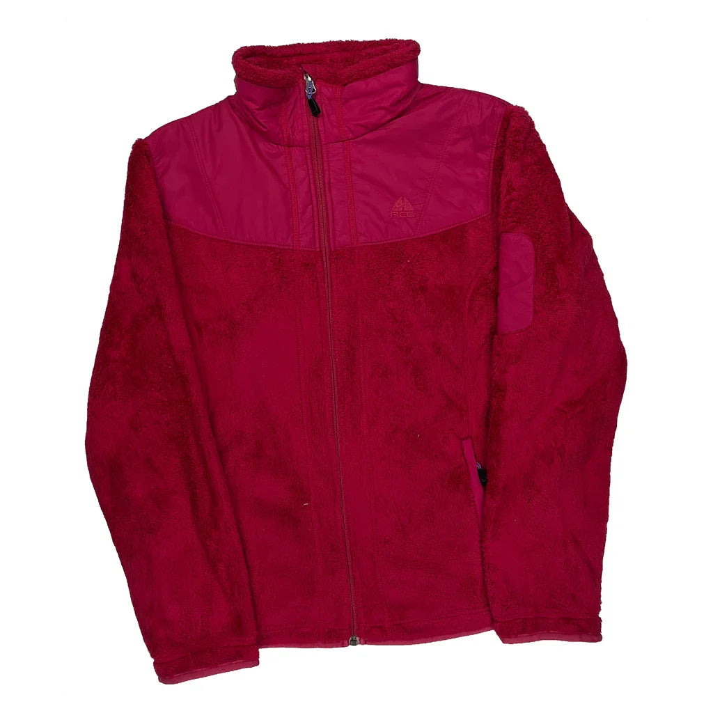 Buy Nike Acg Fleece Jacket - Medium Red Polyester Refurbished - $60.29 Nike Acg Fleece Jacket - Medium Red Polyester Refurbished - Thrifted (note: this is a term often used to describe second- refurbished available on Cerqular