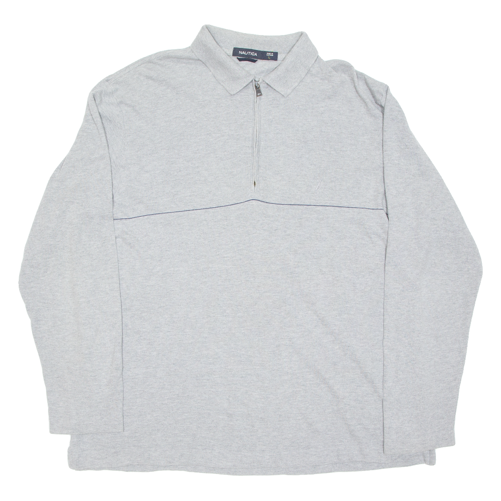 Buy NAUTICA Mens Polo Shirt Grey Long Sleeve L Refurbished - $41.59 NAUTICA Mens Polo Shirt Grey Long Sleeve L Refurbished - N/A refurbished available on Cerqular