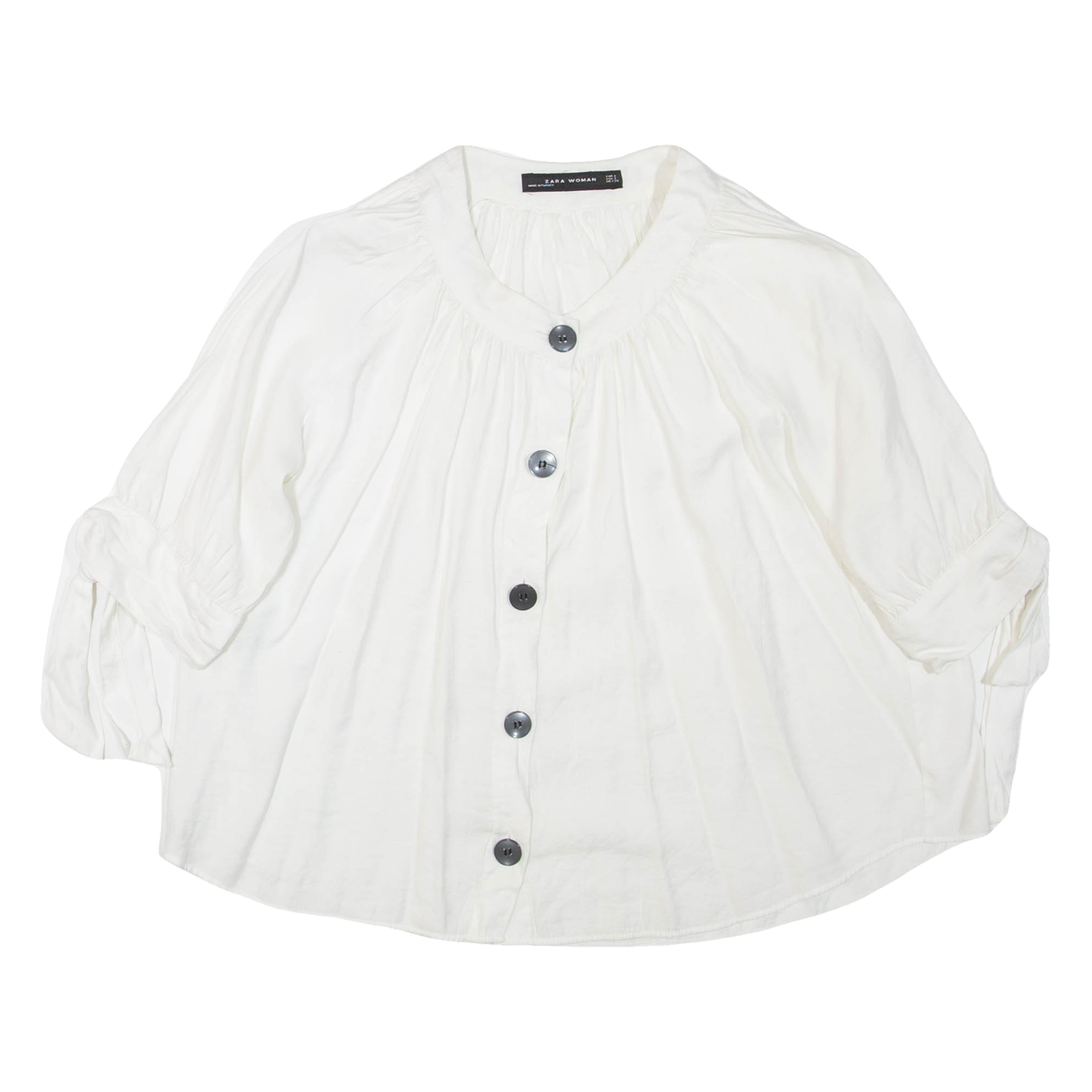 Buy ZARA Womens Blouse White 3/4 Sleeve S Refurbished - $16.89 ZARA Womens Blouse White 3/4 Sleeve S Refurbished - N/A refurbished available on Cerqular