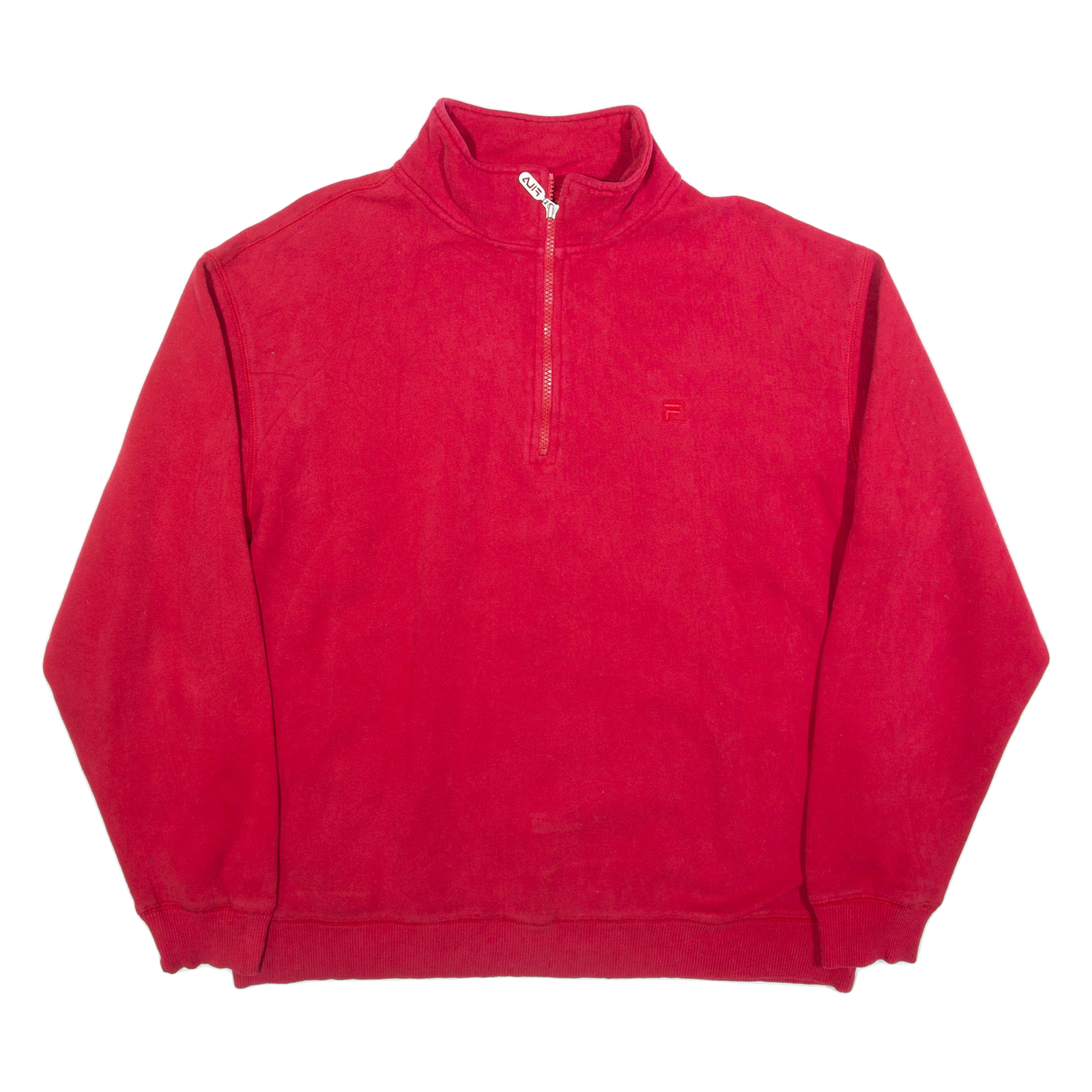 FILA Mens Sweatshirt Red 1/4 Zip L Refurbished - N/A refurbished available on Cerqular