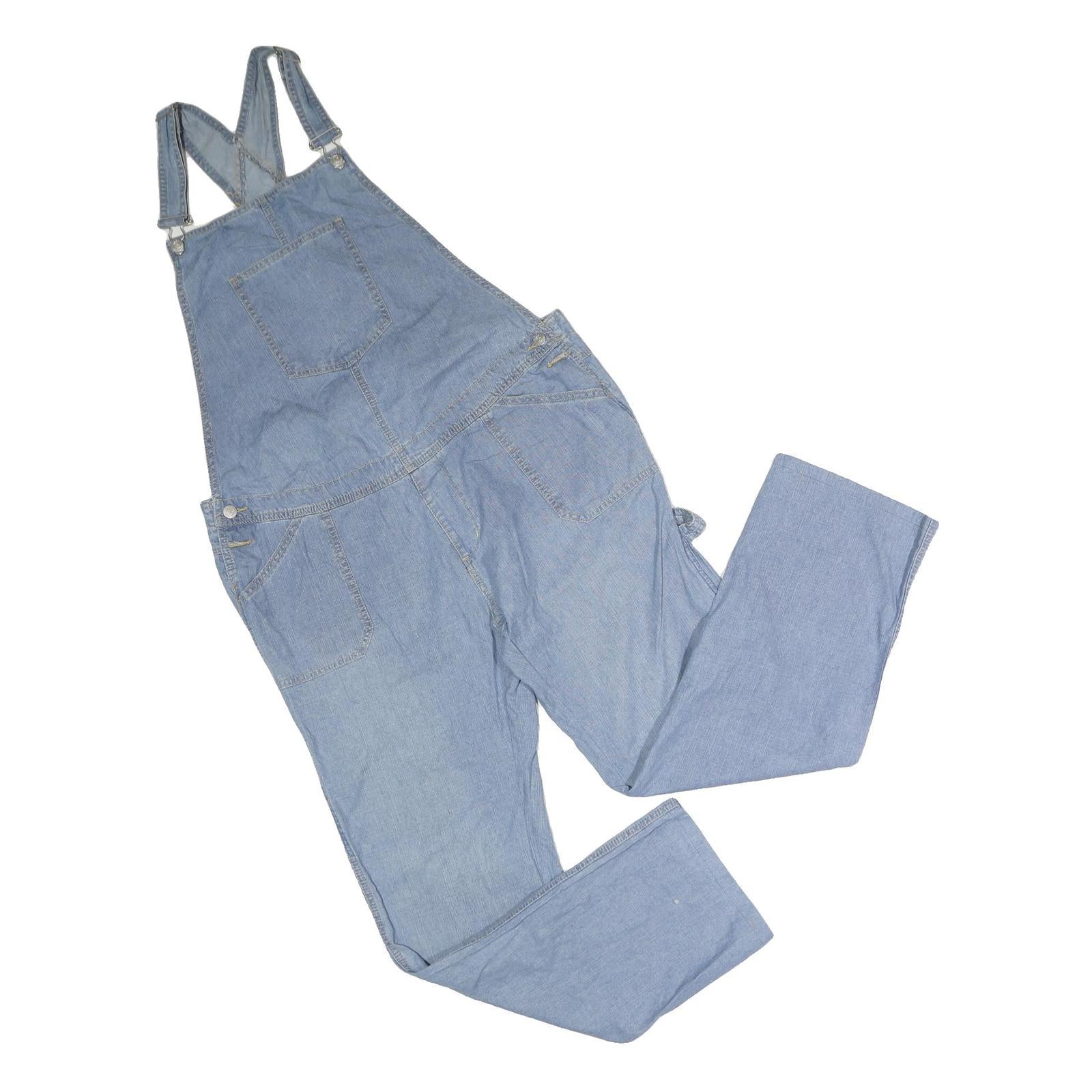WOOD PICKER Womens Blue Cotton Blend Dungarees Relaxed Fit UK 22 W36 L31 Casual Refurbished - N/A refurbished available on Cerqular