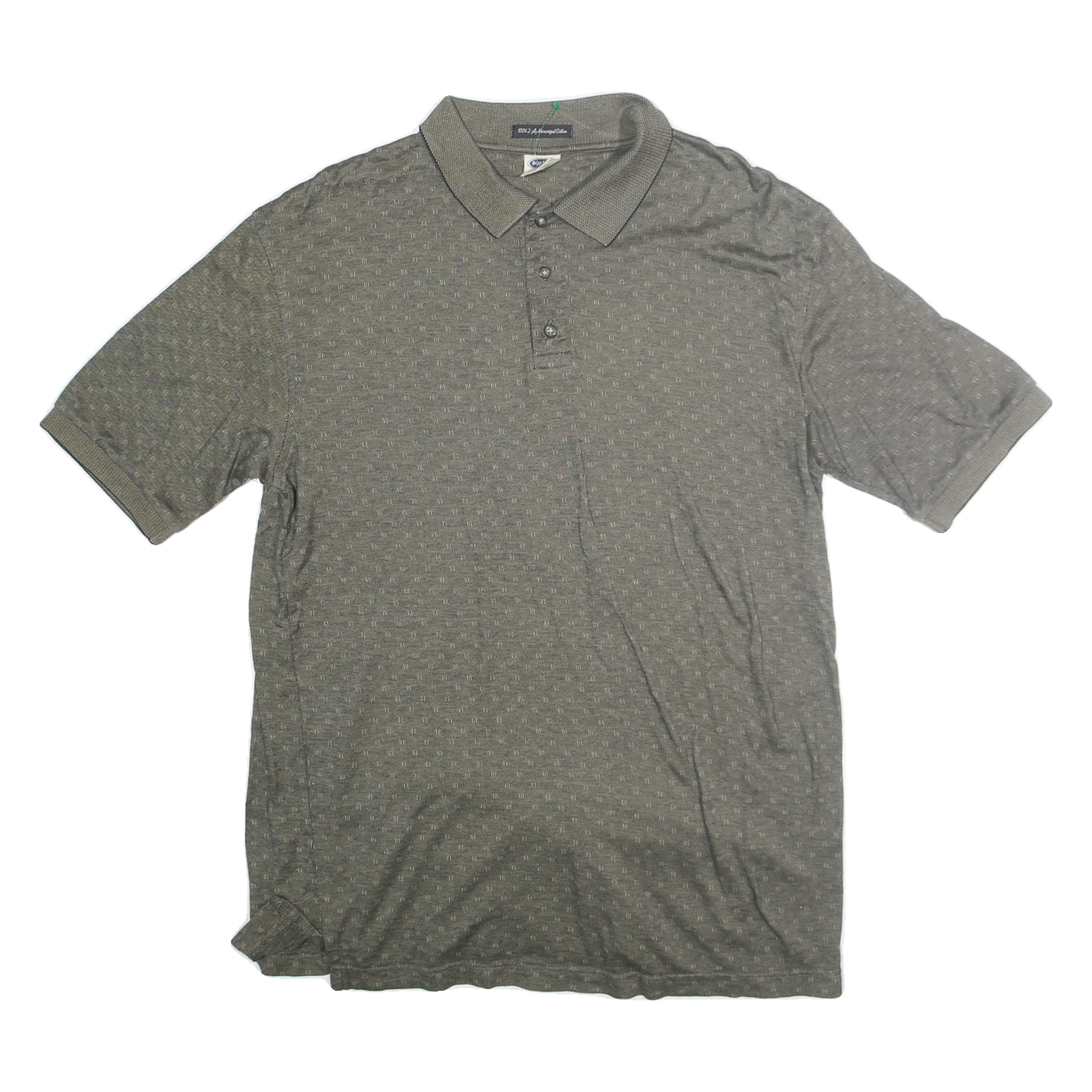AUSTIN Mens Grey Short Sleeve Polo Shirt L Cotton Patterned Casual Refurbished - N/A refurbished available on Cerqular
