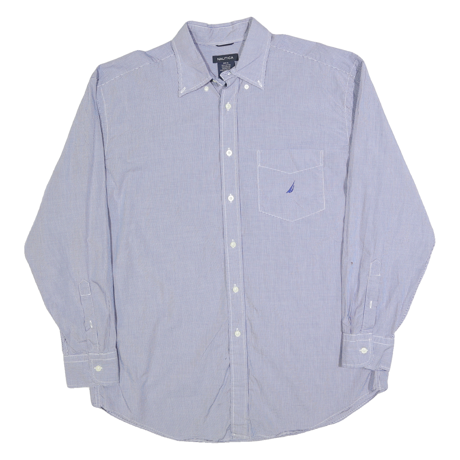Buy NAUTICA Mens Blue Pattern Shirt XL Cotton Blend Classic Button-Down Long Sleeve Refurbished - $23.39 NAUTICA Mens Blue Pattern Shirt XL Cotton Blend Classic Button-Down Long Sleeve Refurbished - N/A refurbished available on Cerqular
