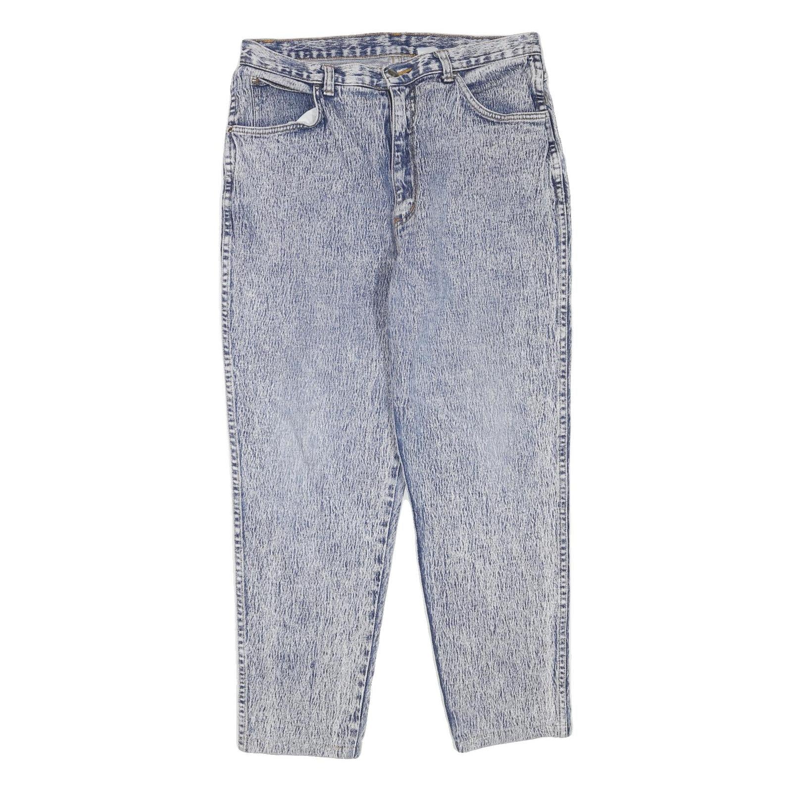 Womens Regular Fit Blue Denim Rinse Jeans W32 L27 Cotton Blend Zip Pockets Refurbished - N/A refurbished available on Cerqular