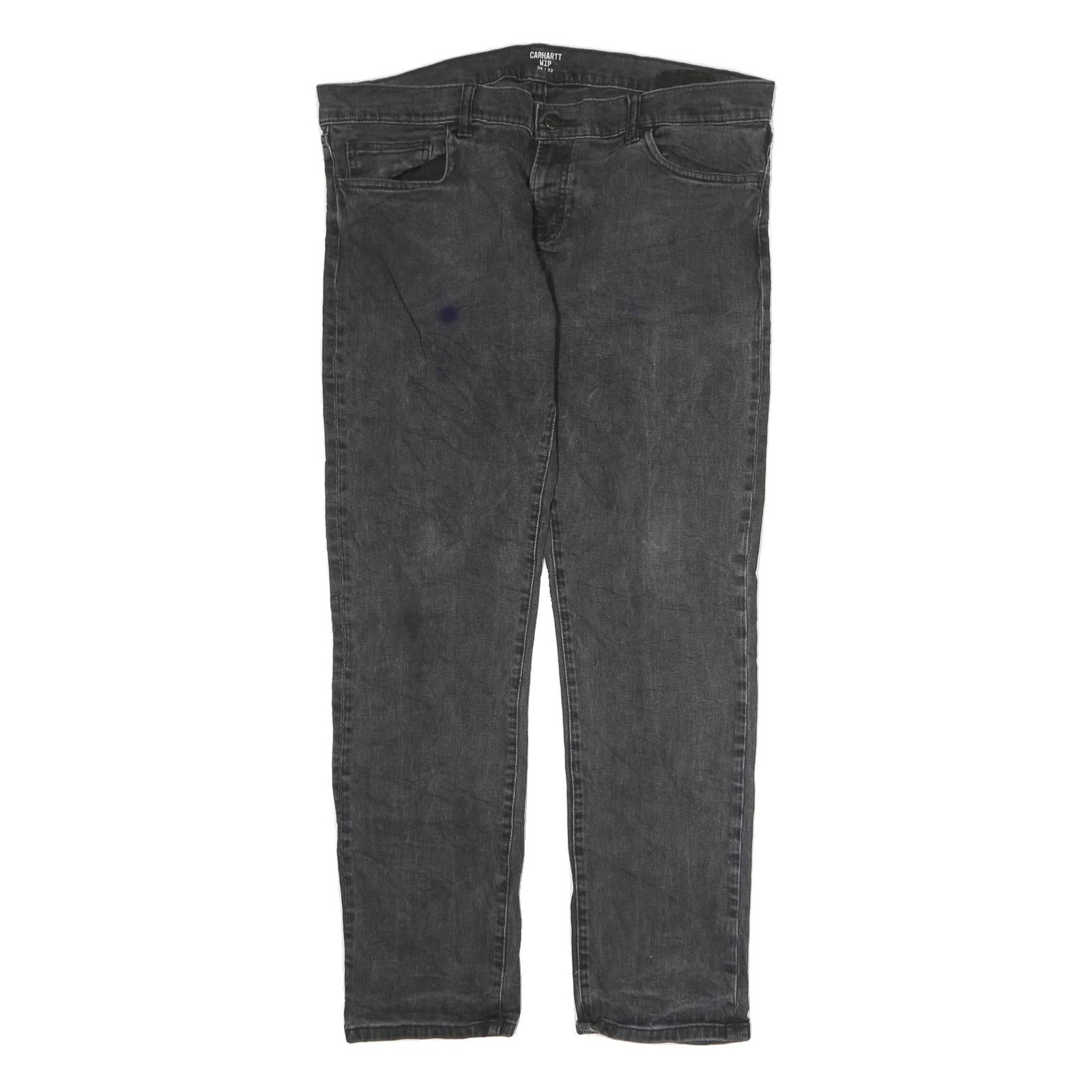 CARHARTT Mens Jeans Black Slim Skinny Denim W39 L32 Zip Button Pockets Refurbished - N/A refurbished available on Cerqular