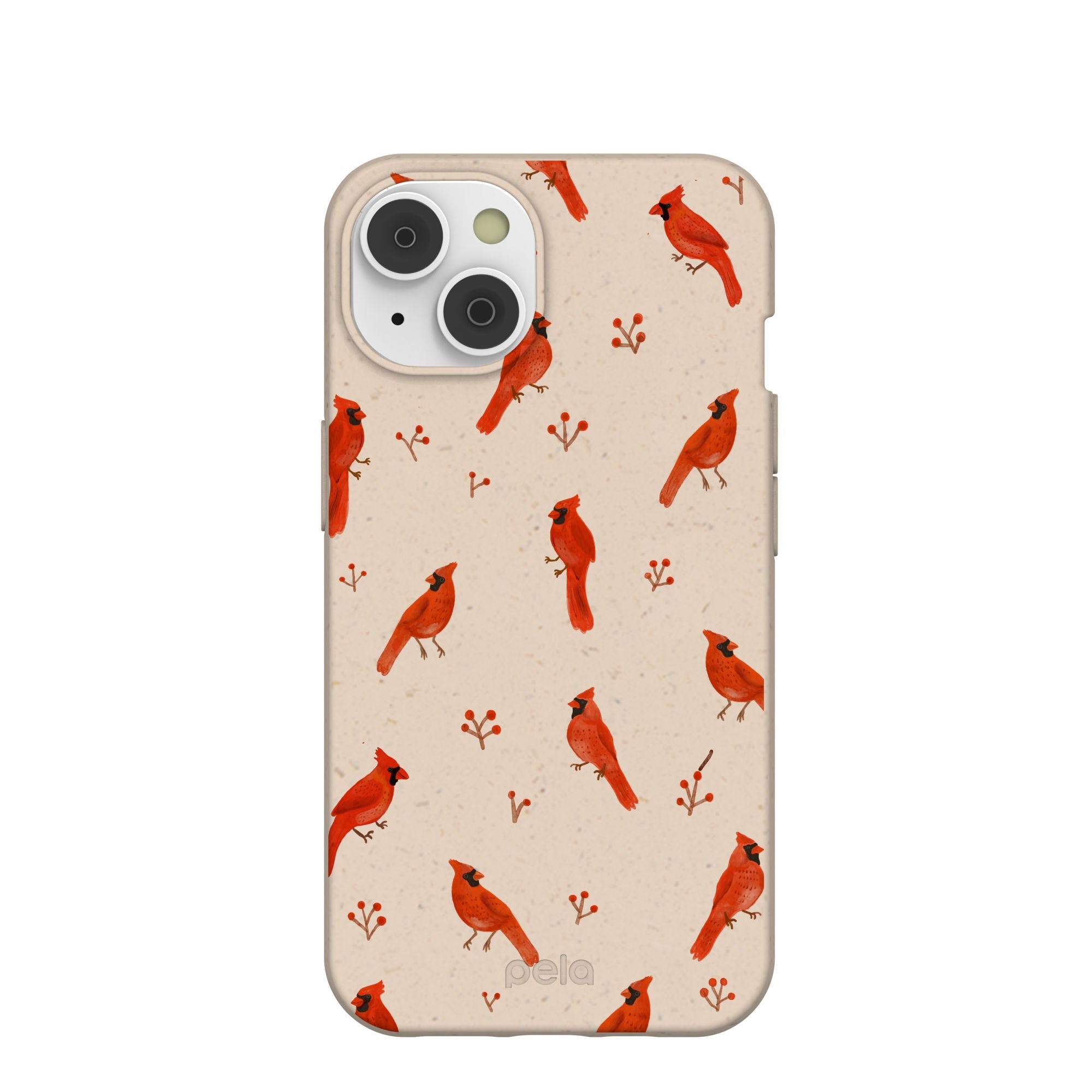 Seashell Cardinals iPhone 14/16e Case Refurbished - Pela Case refurbished available on Cerqular