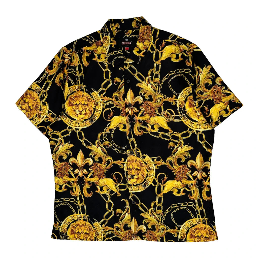 Unbranded Hawaiian Shirt - 2XL Black Polyester Blend Refurbished - Thrifted (note: this is a term often used to describe second- refurbished available on Cerqular
