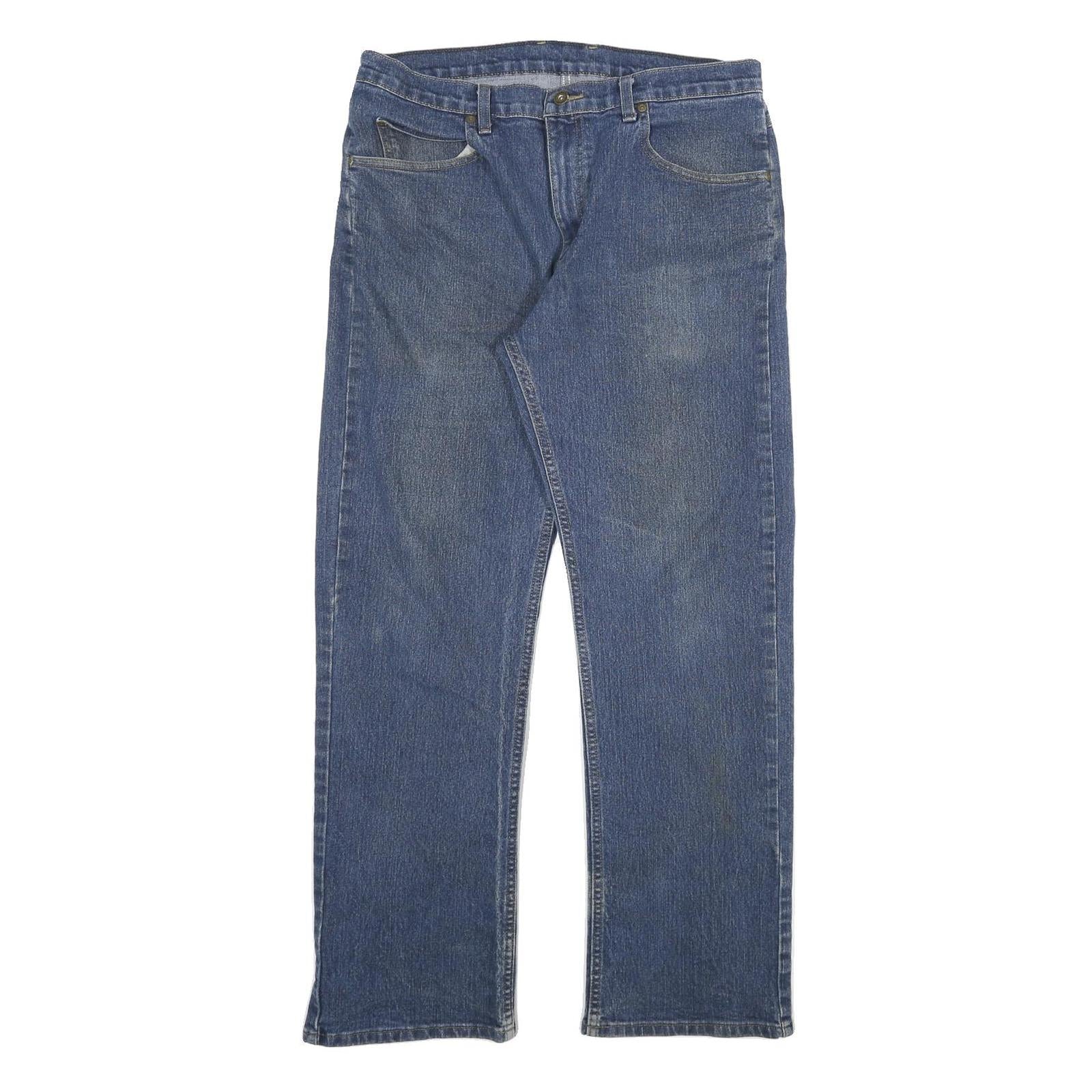 DICKIES Mens Regular Fit Straight Blue Denim Jeans Cotton Blend W34 L29 Zip Refurbished - N/A refurbished available on Cerqular